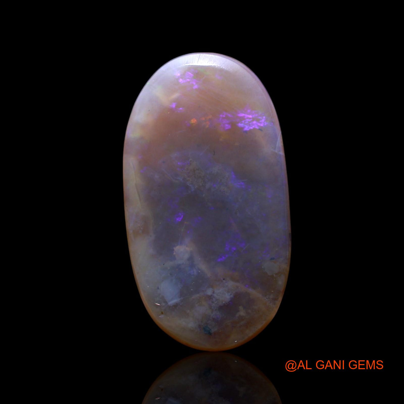 6.00 Cts Unheated Australian Fire Opal Loose Gemstone Oval Cabochon Natural 21x11x3 mm AG-522