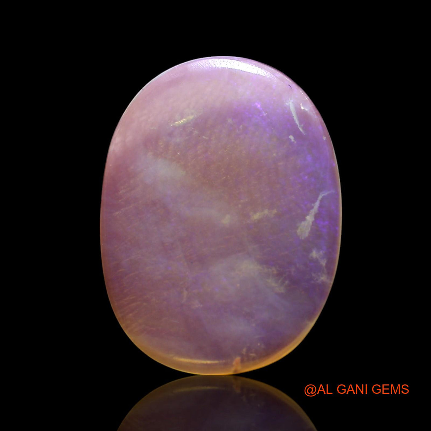 4.00 Cts Natural Australian Fire Opal Loose Gemstone Oval Cabochon 15x14x2 mm AG-525