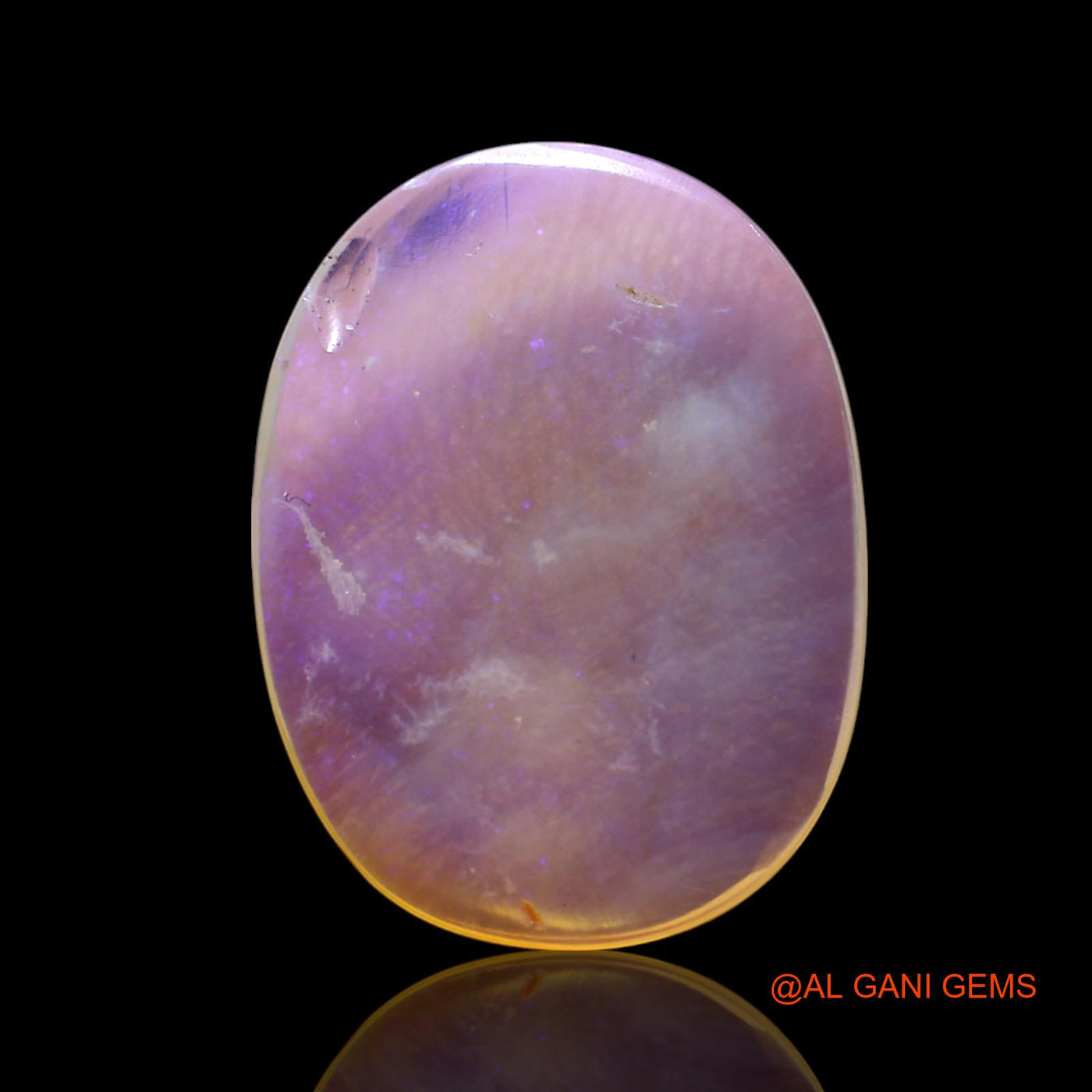 4.00 Cts Natural Australian Fire Opal Loose Gemstone Oval Cabochon 15x14x2 mm AG-525