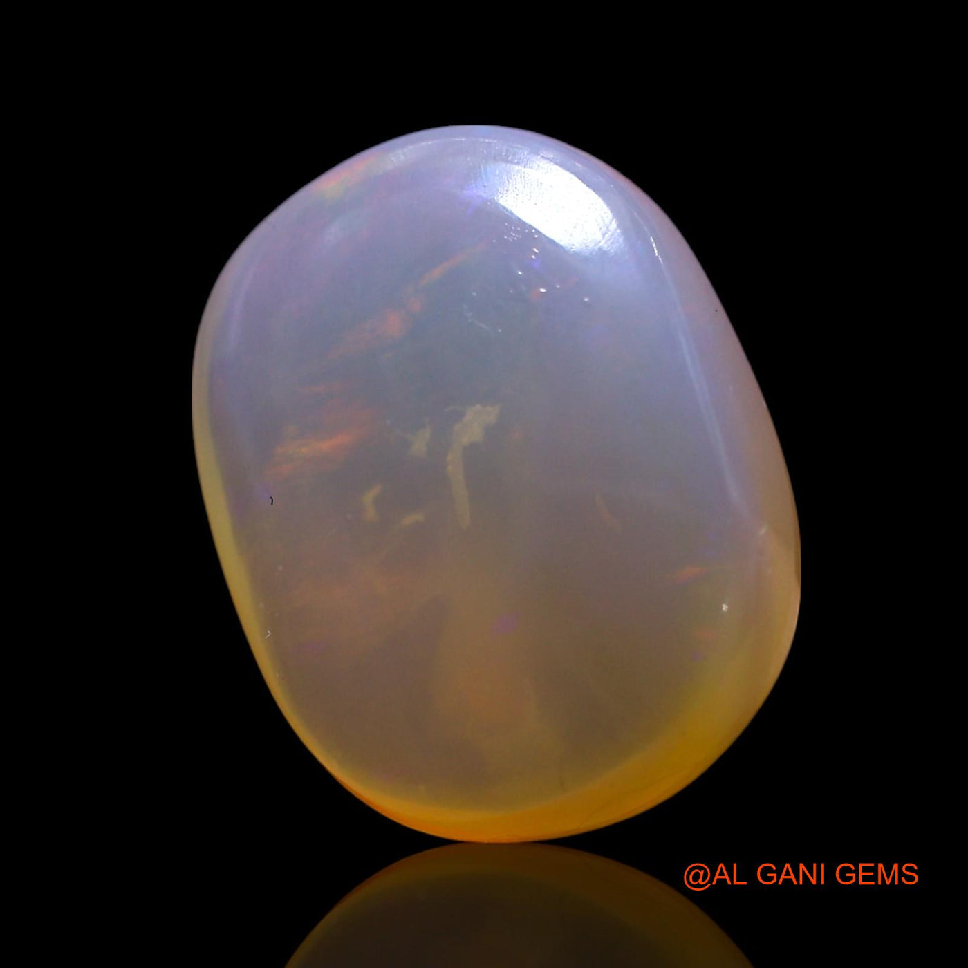 12.00 Cts Natural Australian Fire Opal Loose Gemstone Oval Cabochon 17x13x8 mm AG-529