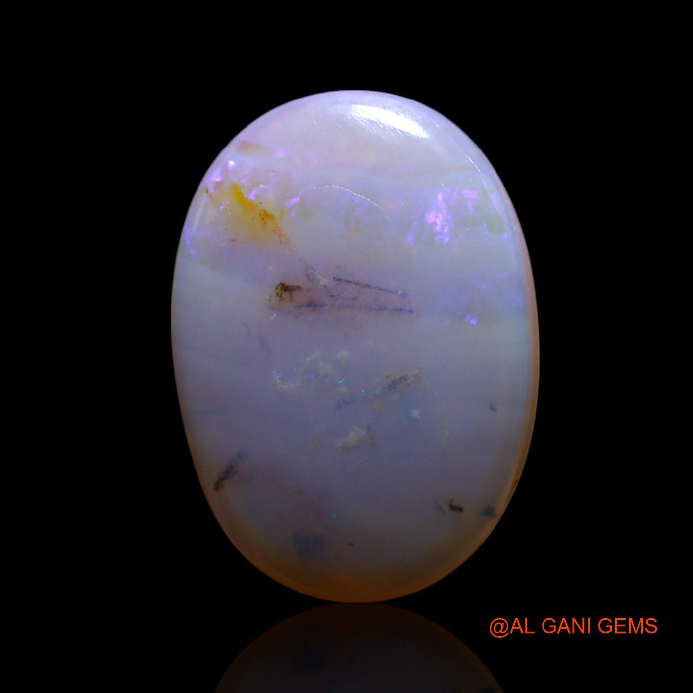 Natural Fire Opal Gemstone 7.00 Cts Loose Oval Cabochon From Australia 19x13x4 mm AG-530