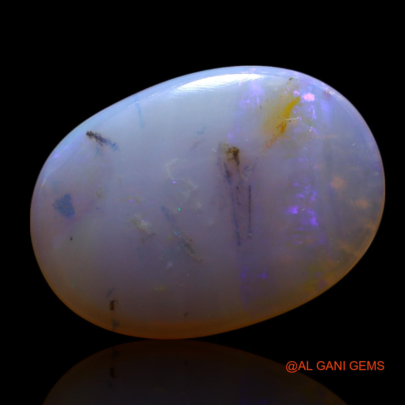 Natural Fire Opal Gemstone 7.00 Cts Loose Oval Cabochon From Australia 19x13x4 mm AG-530