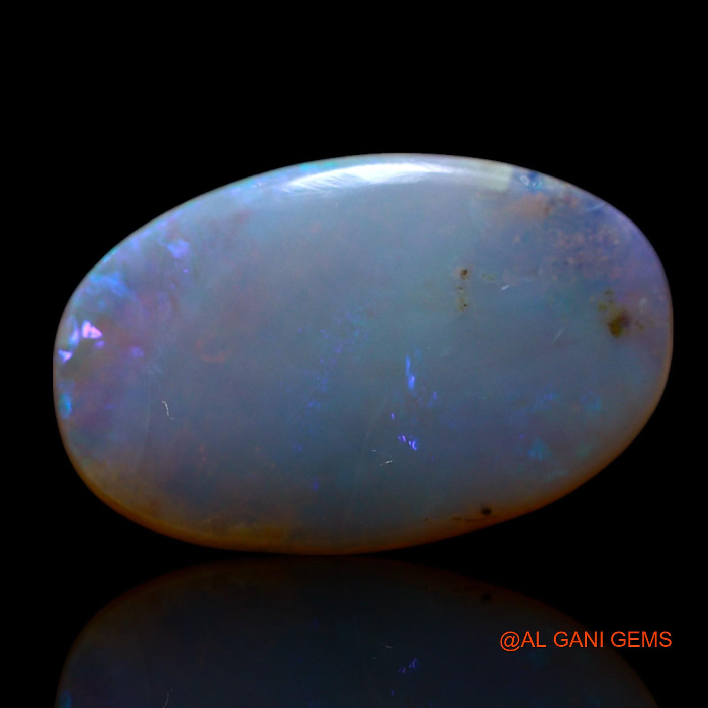 7.00 Cts Unheated Australian Fire Opal Loose Gemstone Oval Cabochon Natural 18x11x4 mm AG-543