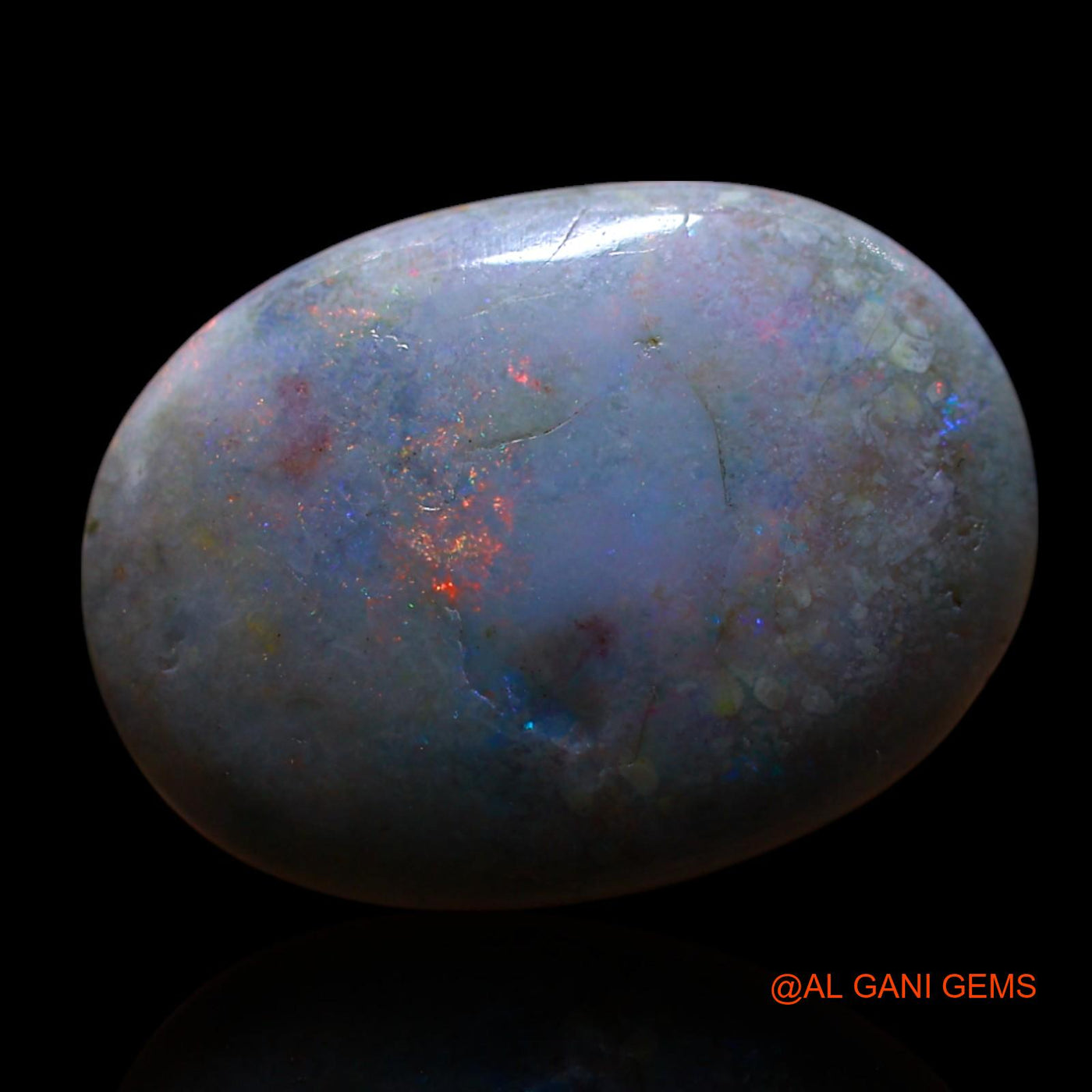 9.00 Cts Natural Australian Fire Opal Oval Cabochon Loose Gemstone For Jewelry 18x13x5 mm AG-544