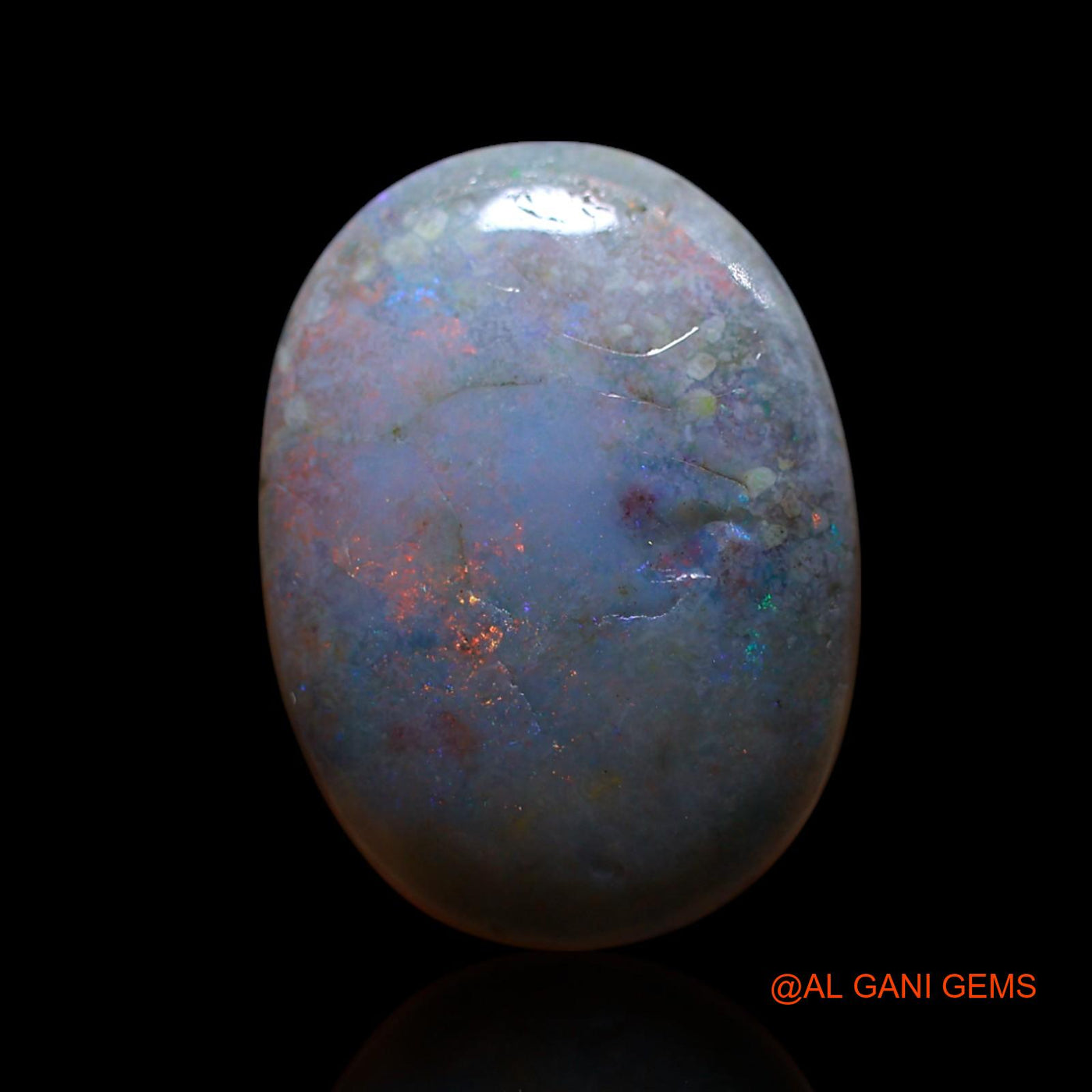 9.00 Cts Natural Australian Fire Opal Oval Cabochon Loose Gemstone For Jewelry 18x13x5 mm AG-544