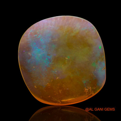 Natural Fire Opal Gemstone 4.00 Cts Loose Oval Cabochon From Australia 15x15x2 mm AG-547