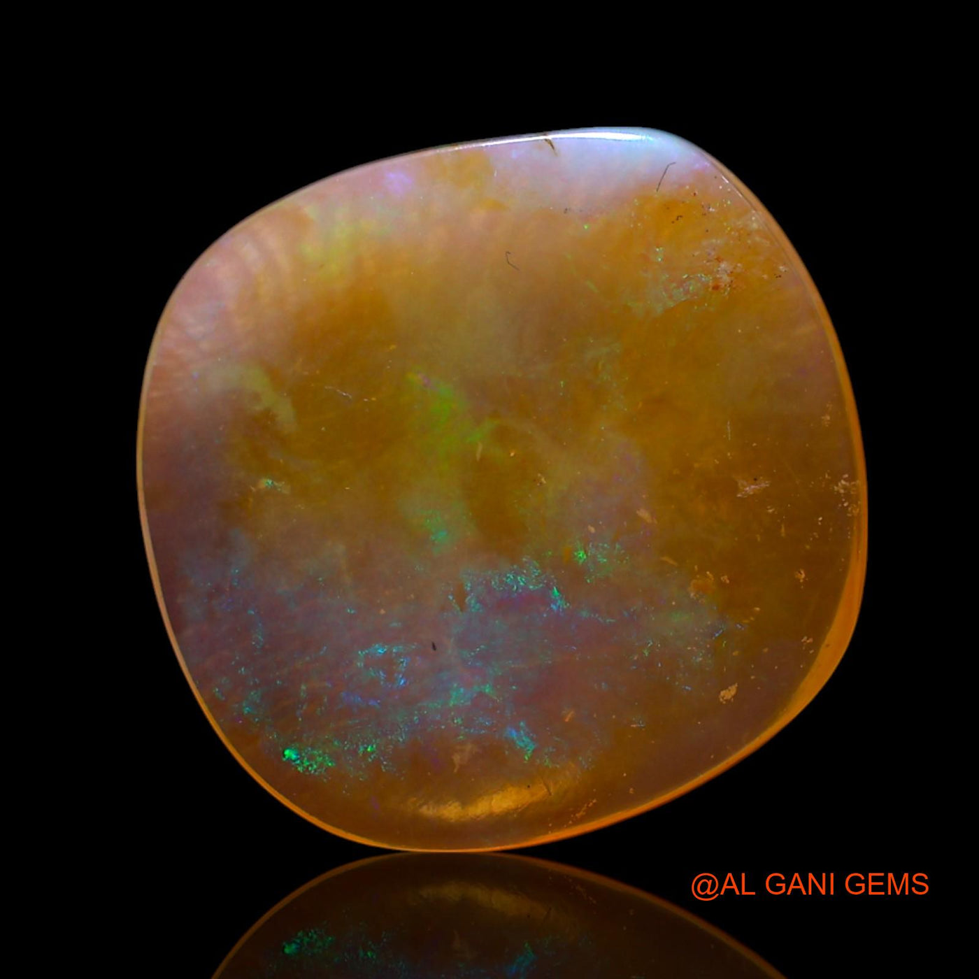 Natural Fire Opal Gemstone 4.00 Cts Loose Oval Cabochon From Australia 15x15x2 mm AG-547
