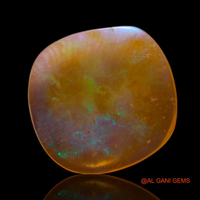 Natural Fire Opal Gemstone 4.00 Cts Loose Oval Cabochon From Australia 15x15x2 mm AG-547