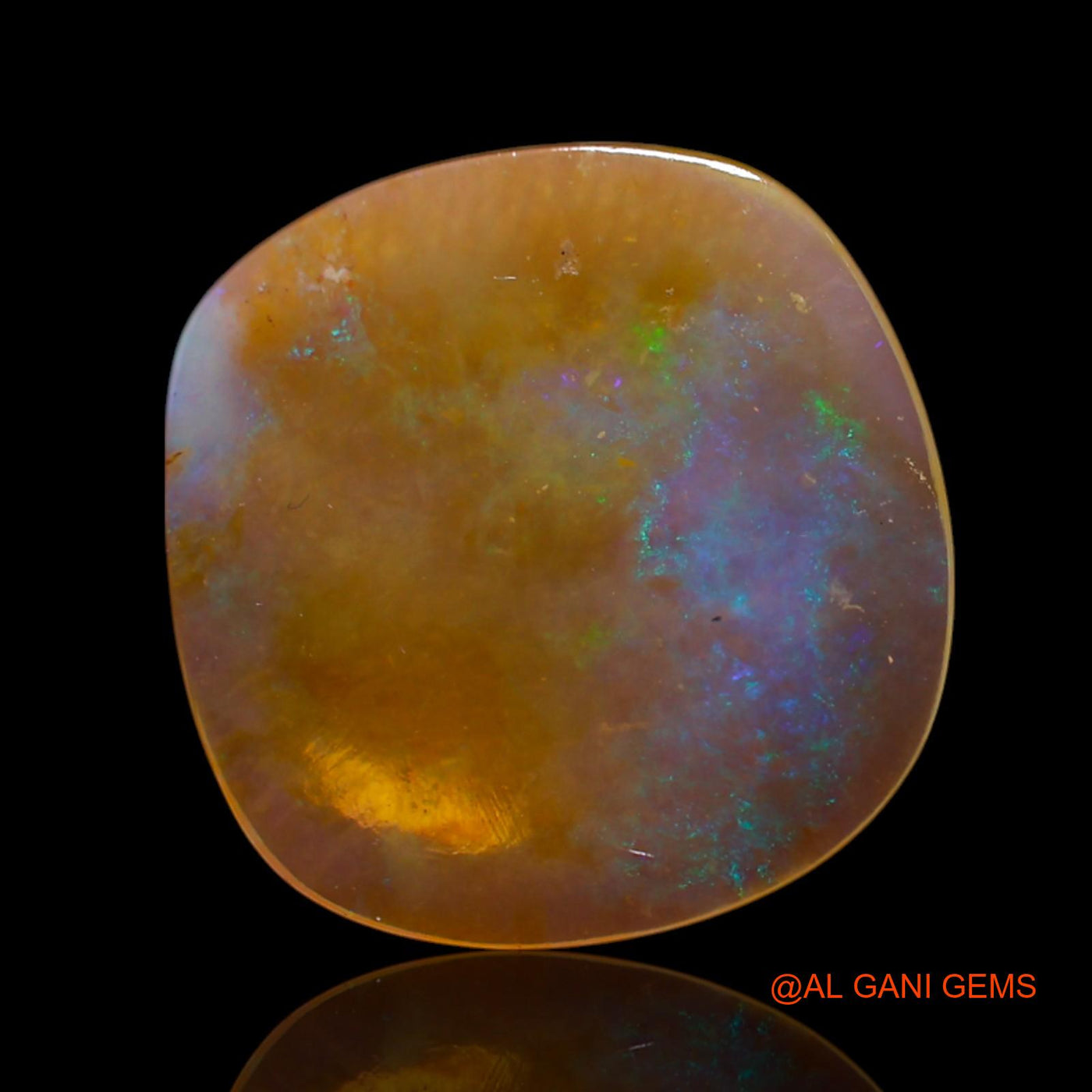 Natural Fire Opal Gemstone 4.00 Cts Loose Oval Cabochon From Australia 15x15x2 mm AG-547