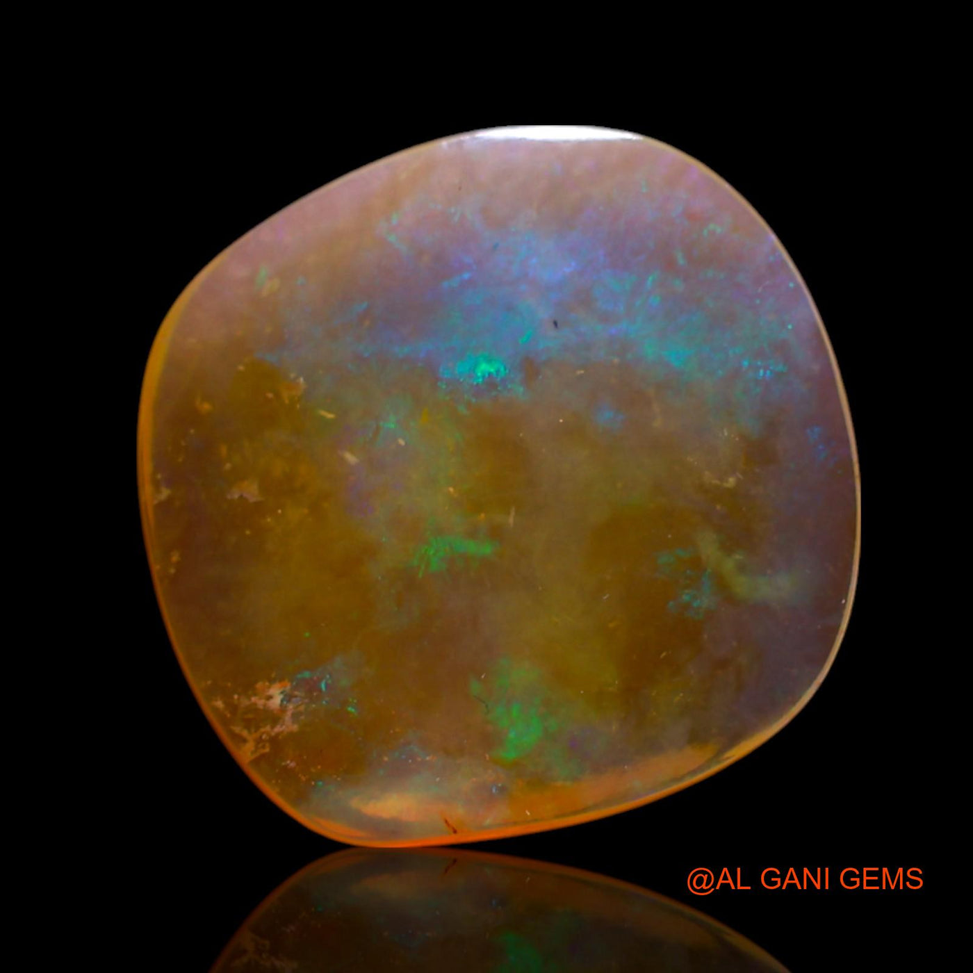 Natural Fire Opal Gemstone 4.00 Cts Loose Oval Cabochon From Australia 15x15x2 mm AG-547