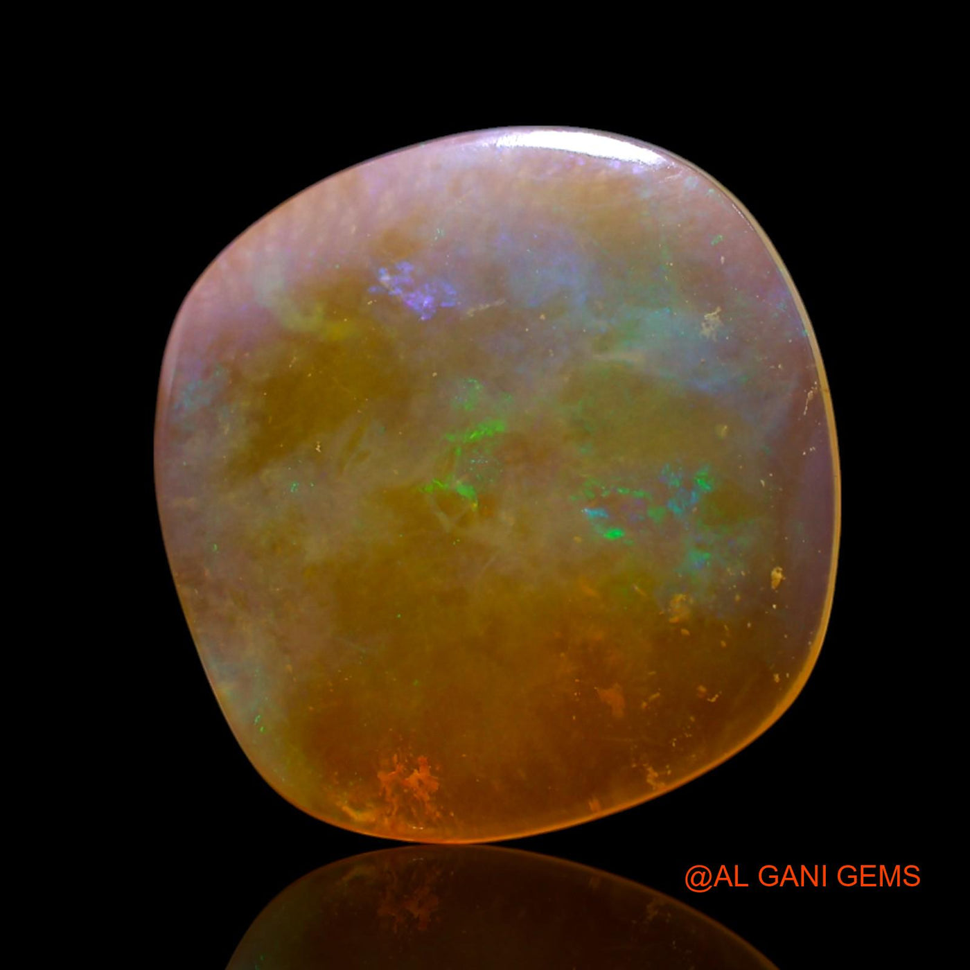 Natural Fire Opal Gemstone 4.00 Cts Loose Oval Cabochon From Australia 15x15x2 mm AG-547