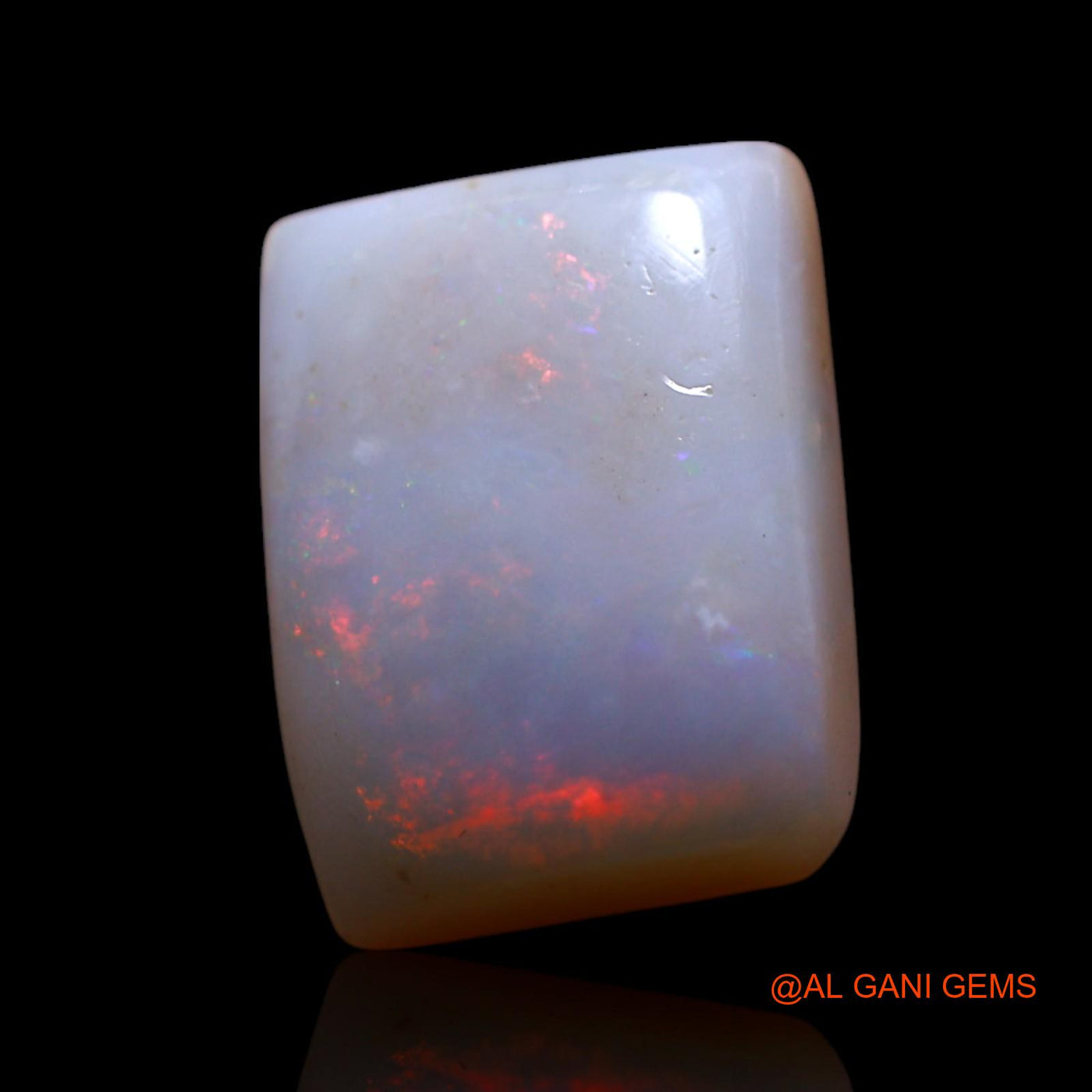 6.00 Cts Natural Australian Fire Opal Loose Gemstone Square Cabochon 14x11x4 mm AG-553