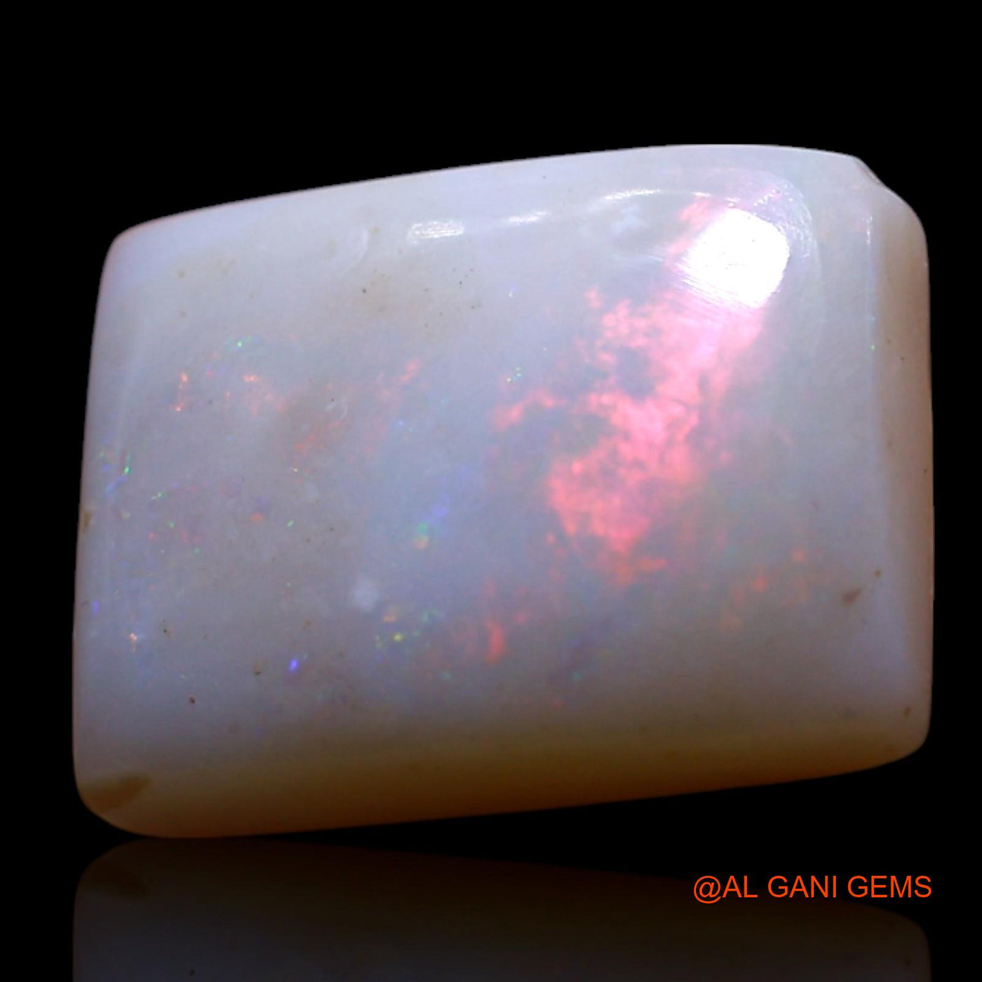 6.00 Cts Natural Australian Fire Opal Loose Gemstone Square Cabochon 14x11x4 mm AG-553
