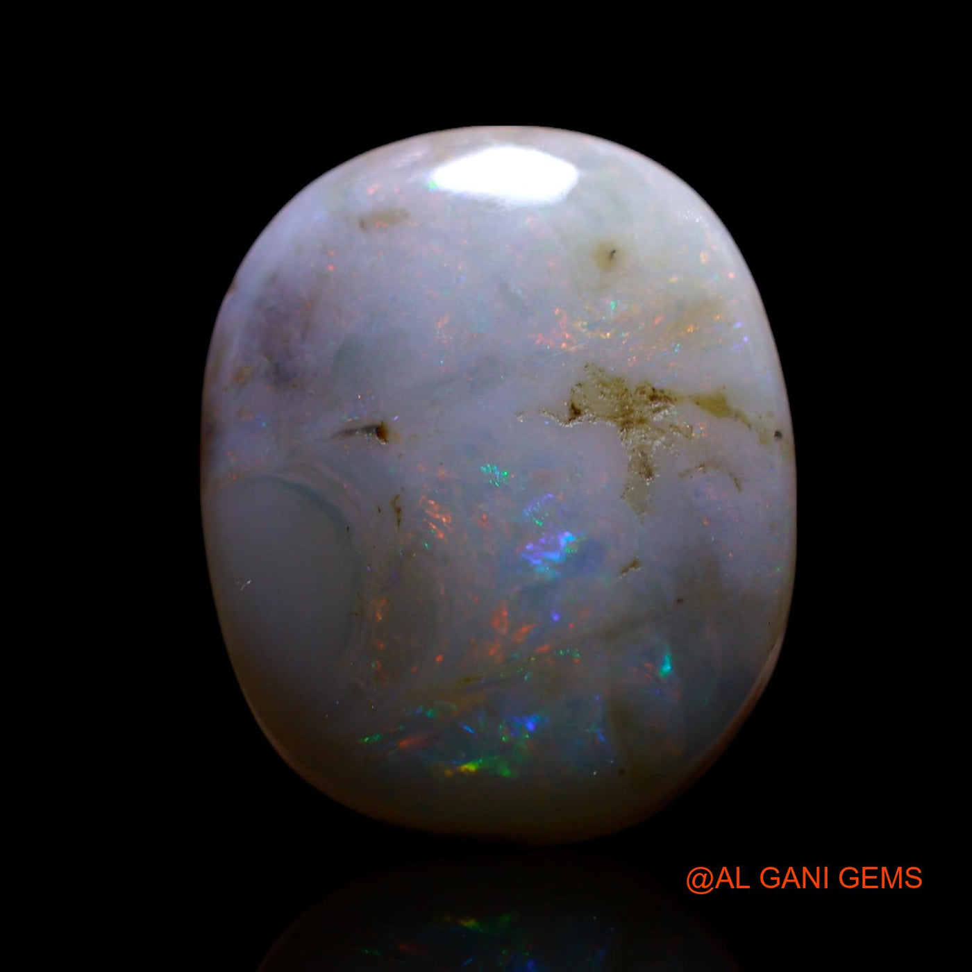 8.00 Cts Unheated Australian Fire Opal Loose Gemstone Oval Cabochon Natural 15x12x5 mm AG-554