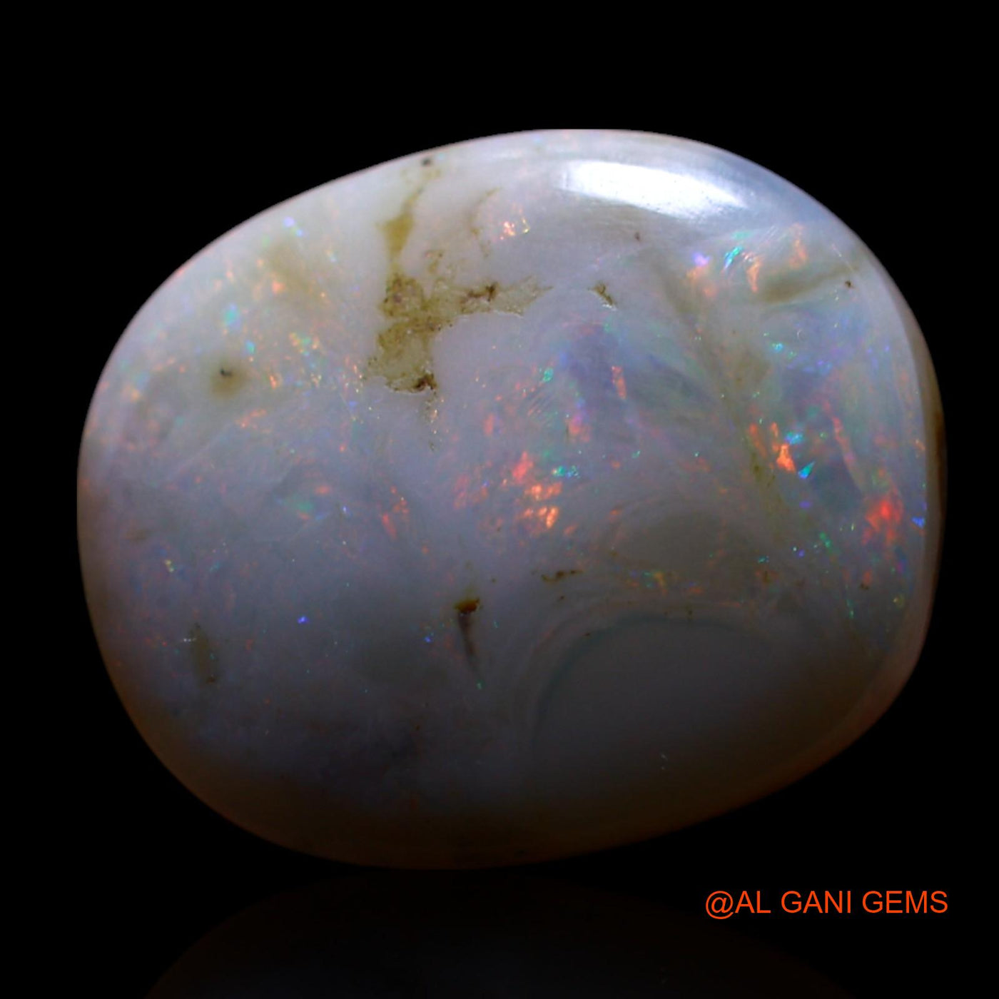 8.00 Cts Unheated Australian Fire Opal Loose Gemstone Oval Cabochon Natural 15x12x5 mm AG-554