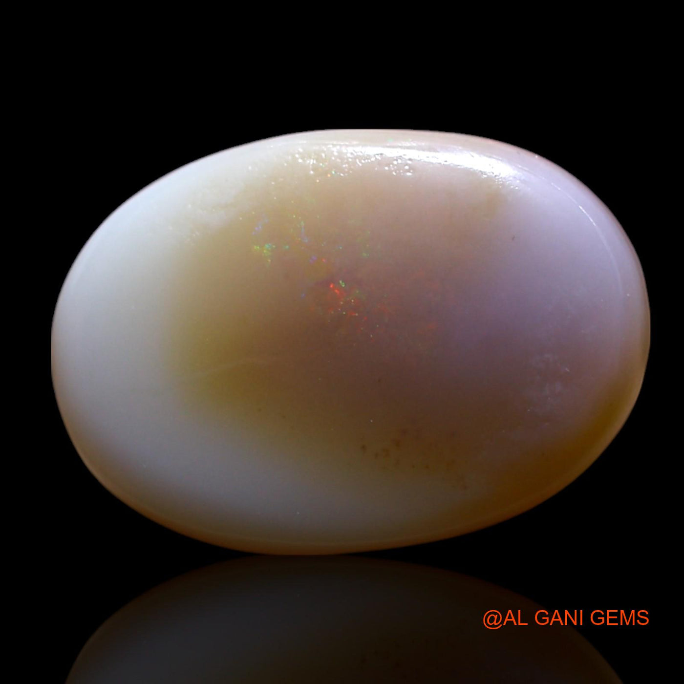 Natural Fire Opal Gemstone 7.50 Cts Loose Oval Cabochon From Australia 16x11x6 mm AG-556