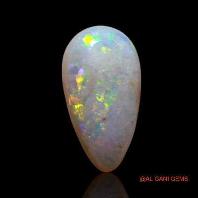 Natural Fire Opal Gemstone 1.80 Cts Loose Pear Cabochon From Australia 12x6x3 mm AG-55
