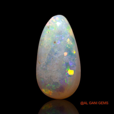 Natural Fire Opal Gemstone 1.80 Cts Loose Pear Cabochon From Australia 12x6x3 mm AG-55