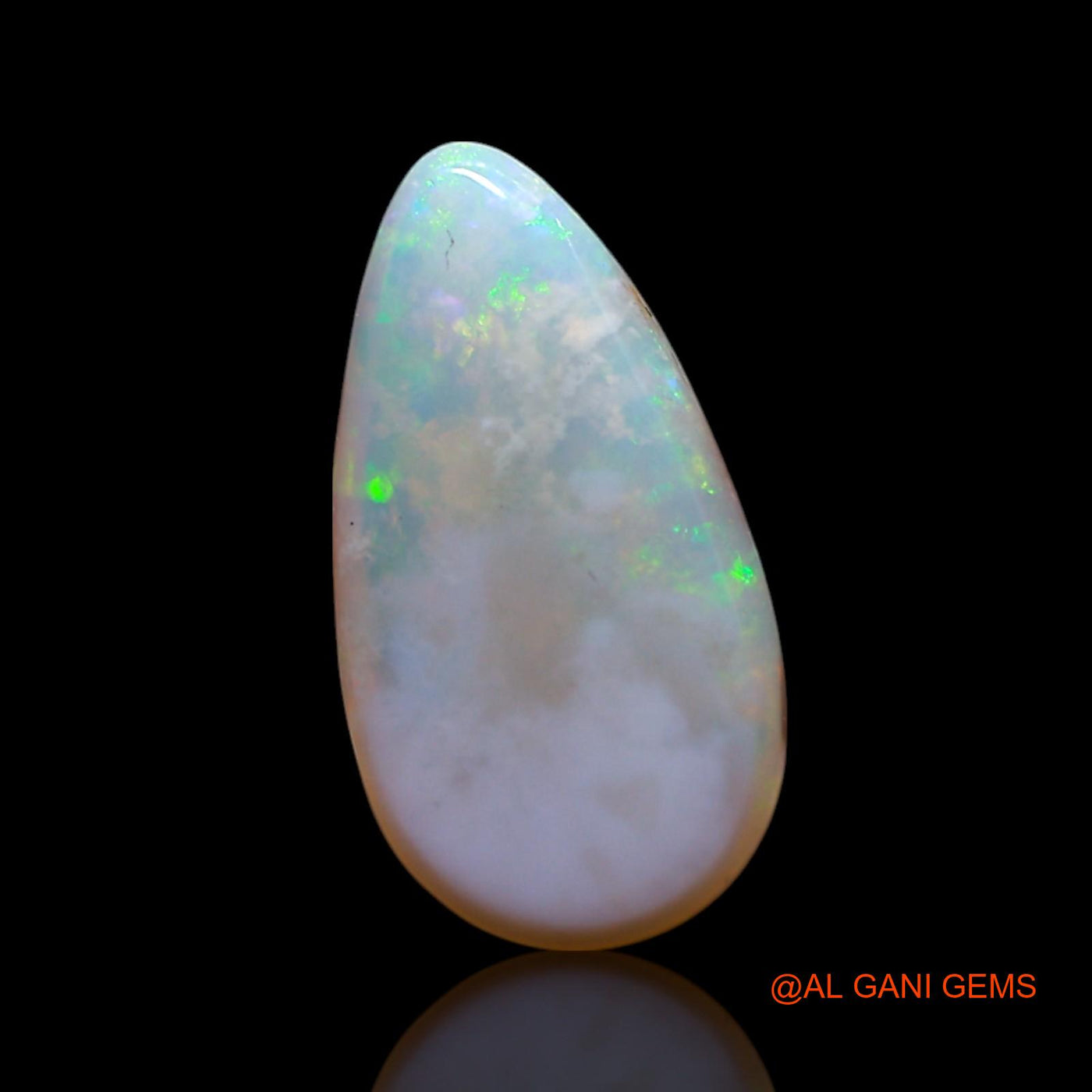 Natural Fire Opal Gemstone 1.80 Cts Loose Pear Cabochon From Australia 12x6x3 mm AG-55