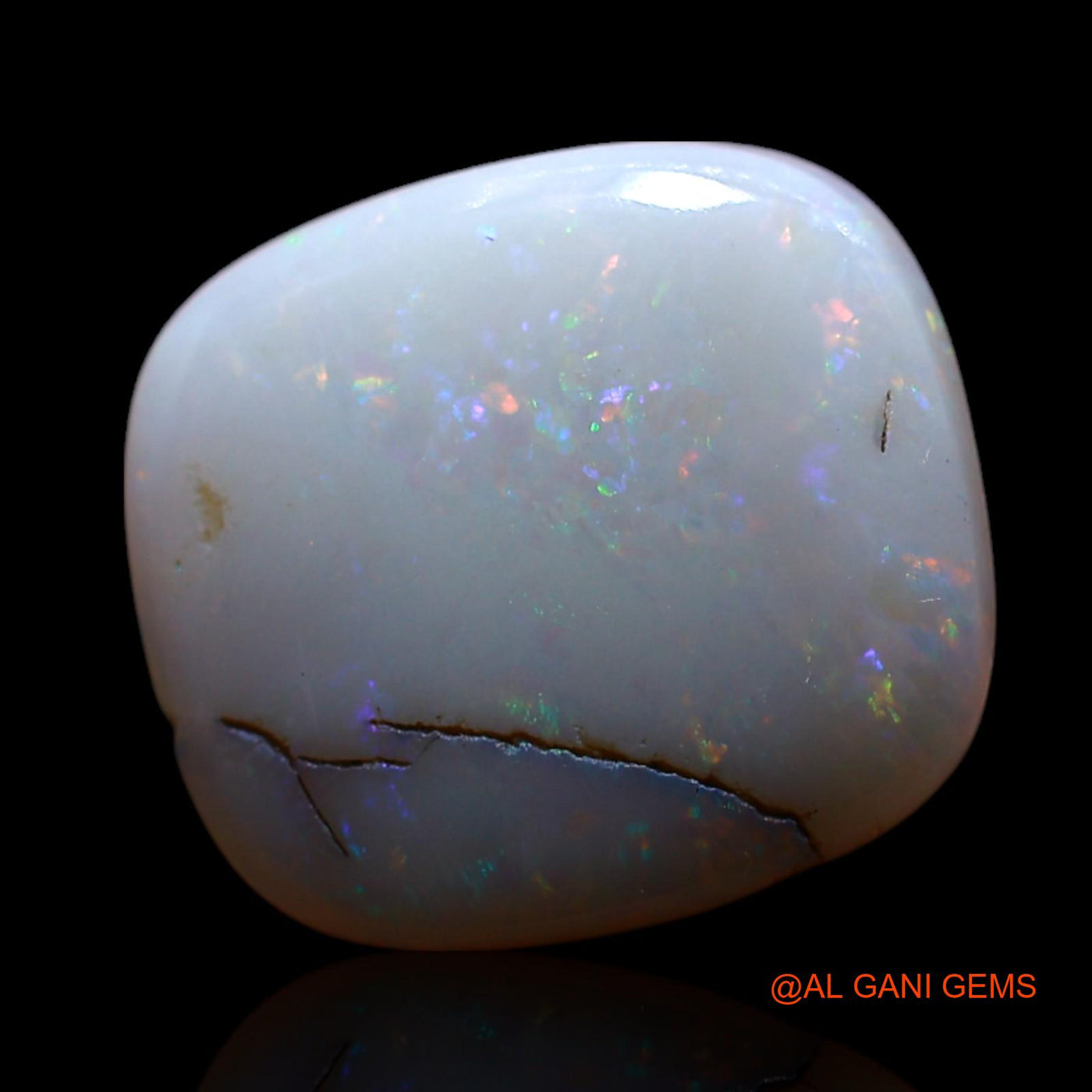 6.00 Cts Natural Australian Fire Opal Loose Gemstone Oval Cabochon 14x13x5 mm AG-560