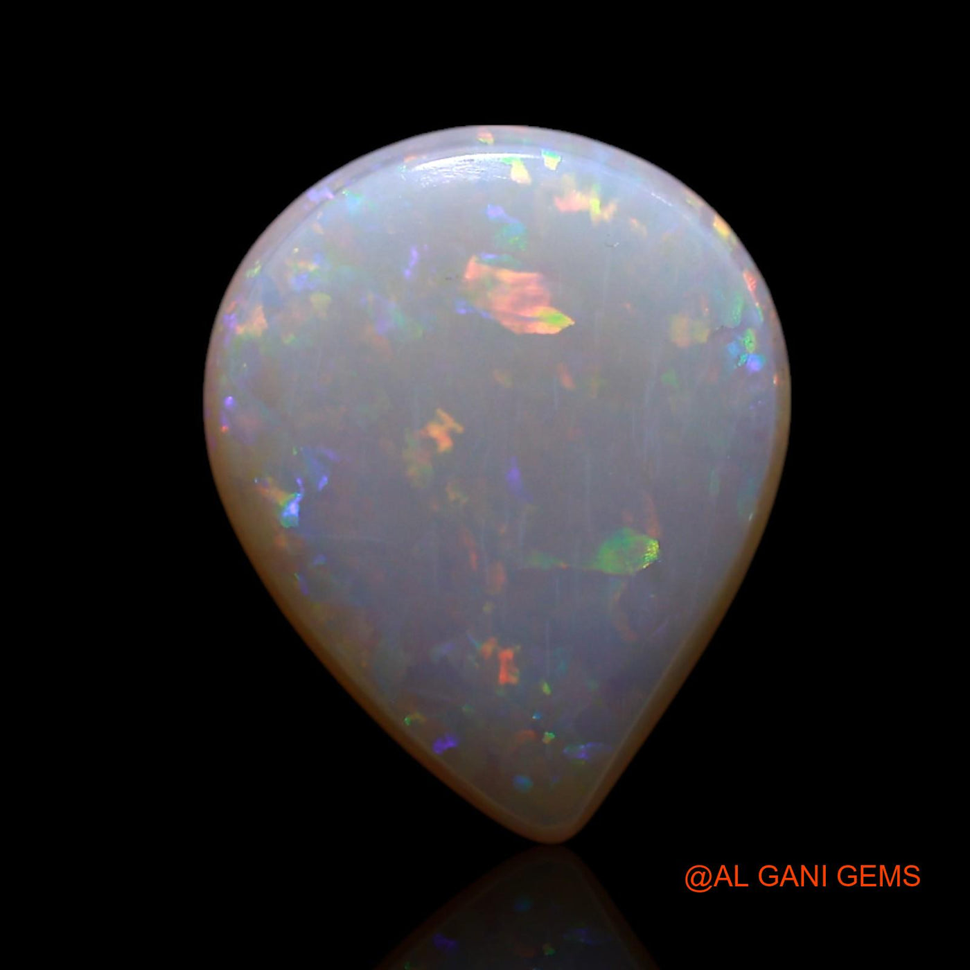 1.80 Cts Natural Australian Fire Opal Loose Gemstone Pear Cabochon 11x9x2 mm AG-56