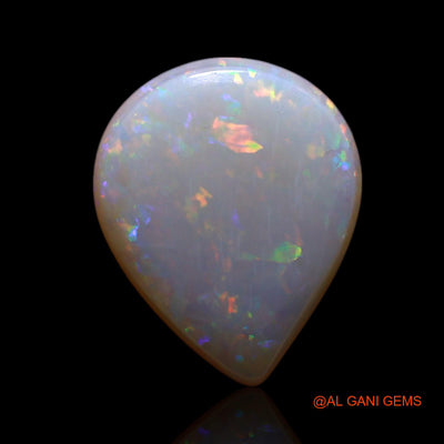 1.80 Cts Natural Australian Fire Opal Loose Gemstone Pear Cabochon 11x9x2 mm AG-56