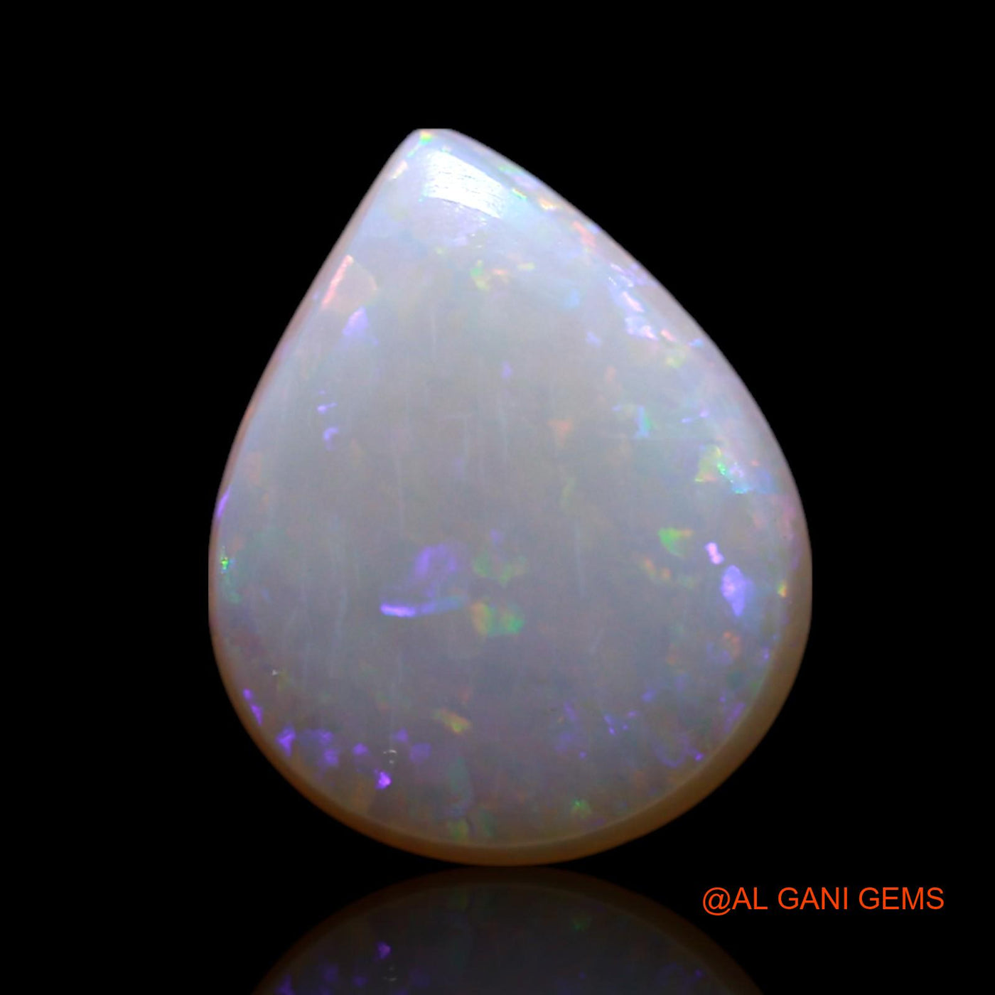 1.80 Cts Natural Australian Fire Opal Loose Gemstone Pear Cabochon 11x9x2 mm AG-56
