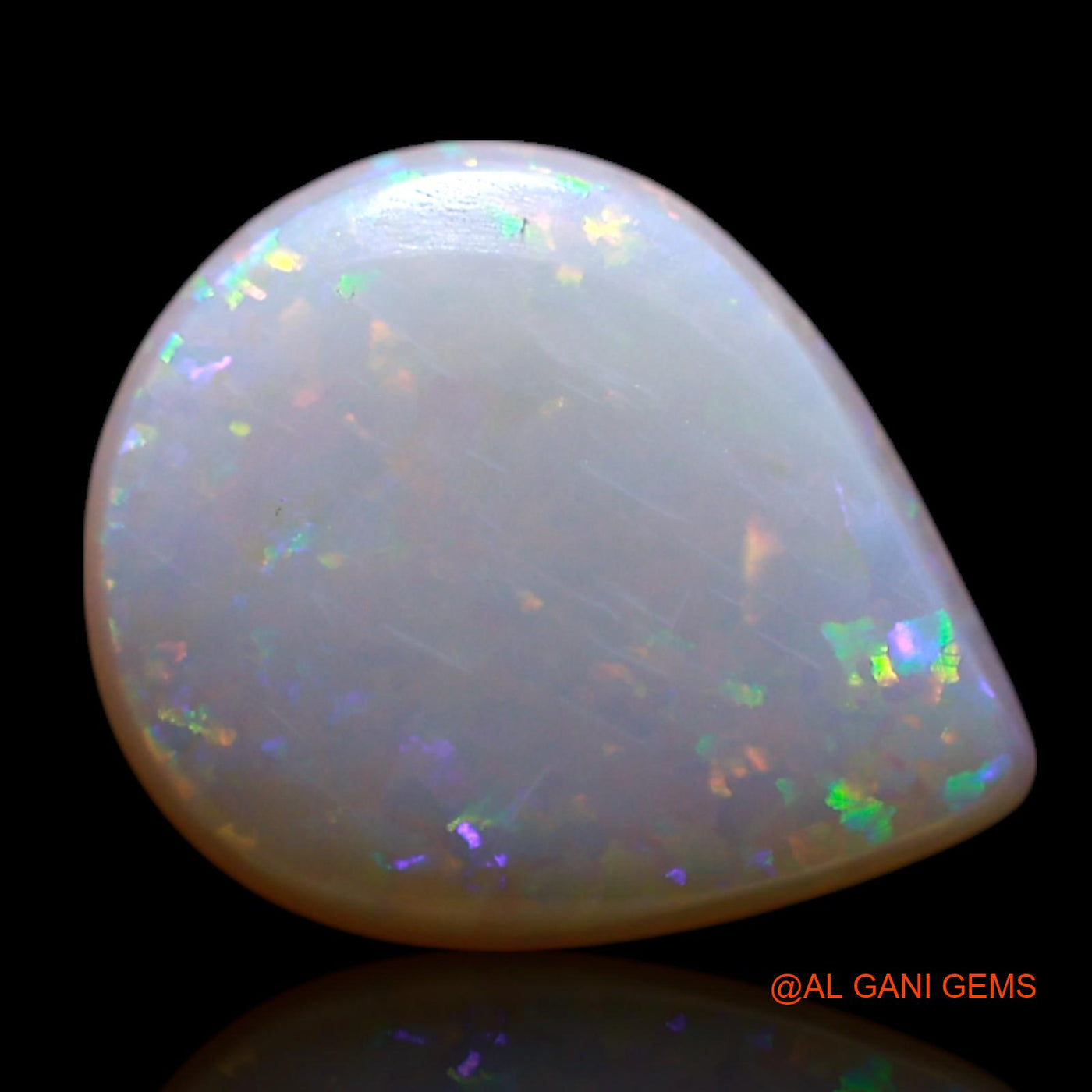 1.80 Cts Natural Australian Fire Opal Loose Gemstone Pear Cabochon 11x9x2 mm AG-56