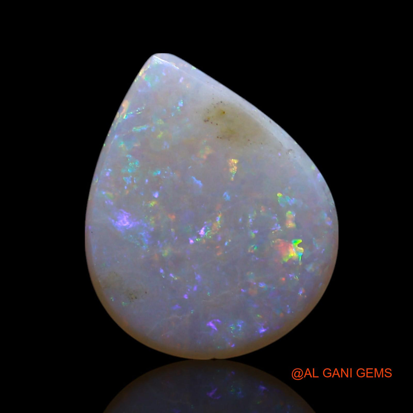 1.80 Cts Natural Australian Fire Opal Loose Gemstone Pear Cabochon 11x9x2 mm AG-56