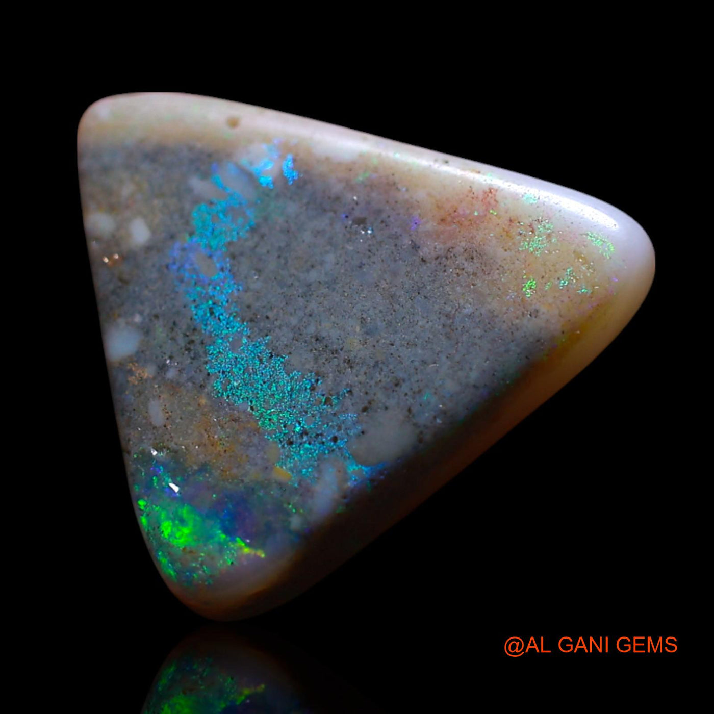 3.50 Cts Unheated Australian Fire Opal Loose Gemstone Trillion Cabochon Natural 14x12x3 mm AG-575