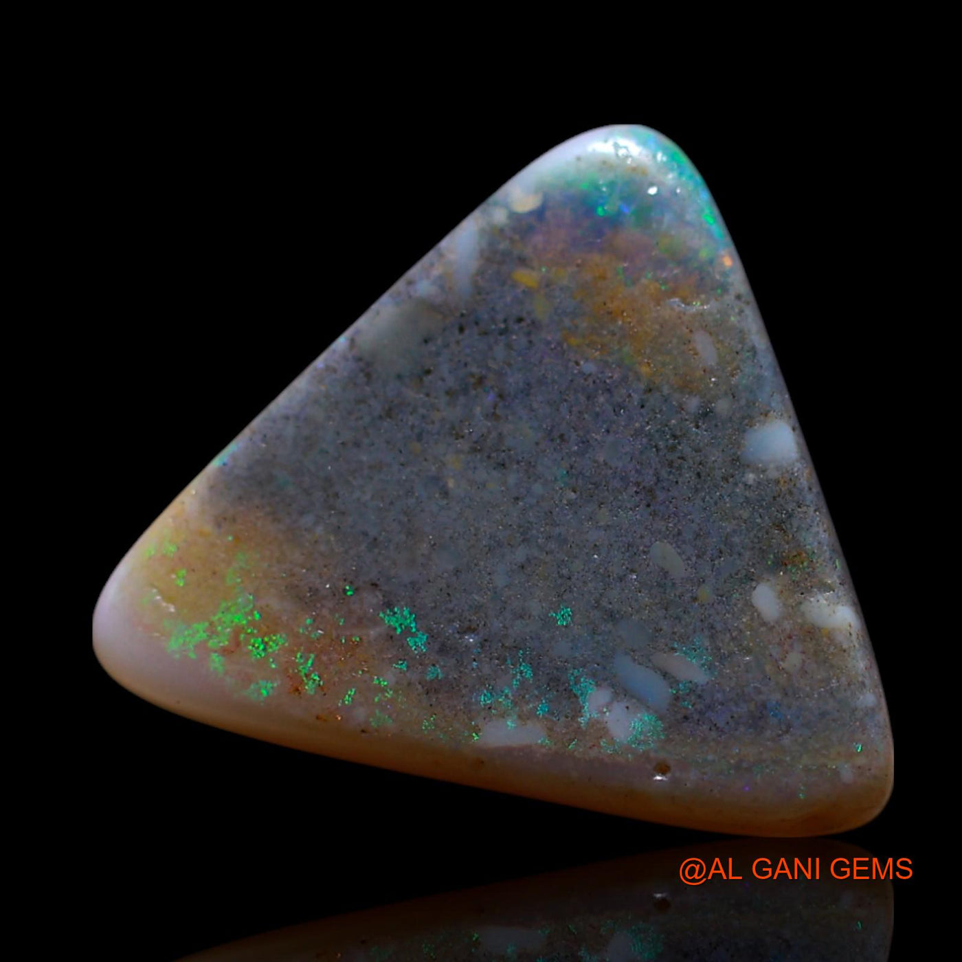 3.50 Cts Unheated Australian Fire Opal Loose Gemstone Trillion Cabochon Natural 14x12x3 mm AG-575