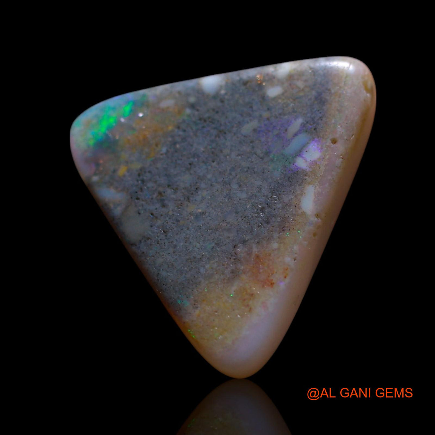 3.50 Cts Unheated Australian Fire Opal Loose Gemstone Trillion Cabochon Natural 14x12x3 mm AG-575