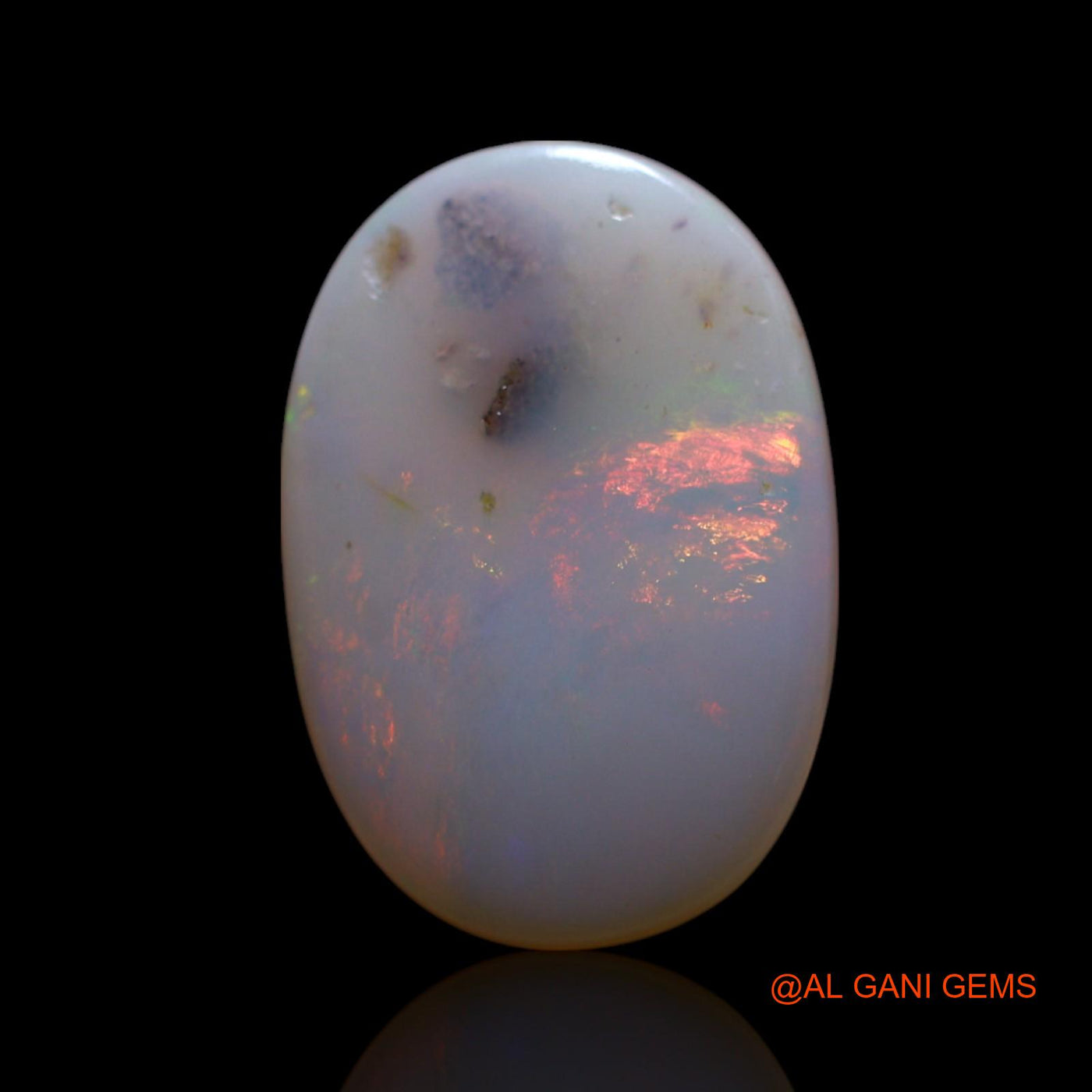 3.50 Cts Natural Australian Fire Opal Loose Gemstone Oval Cabochon 15x10x3 mm AG-576