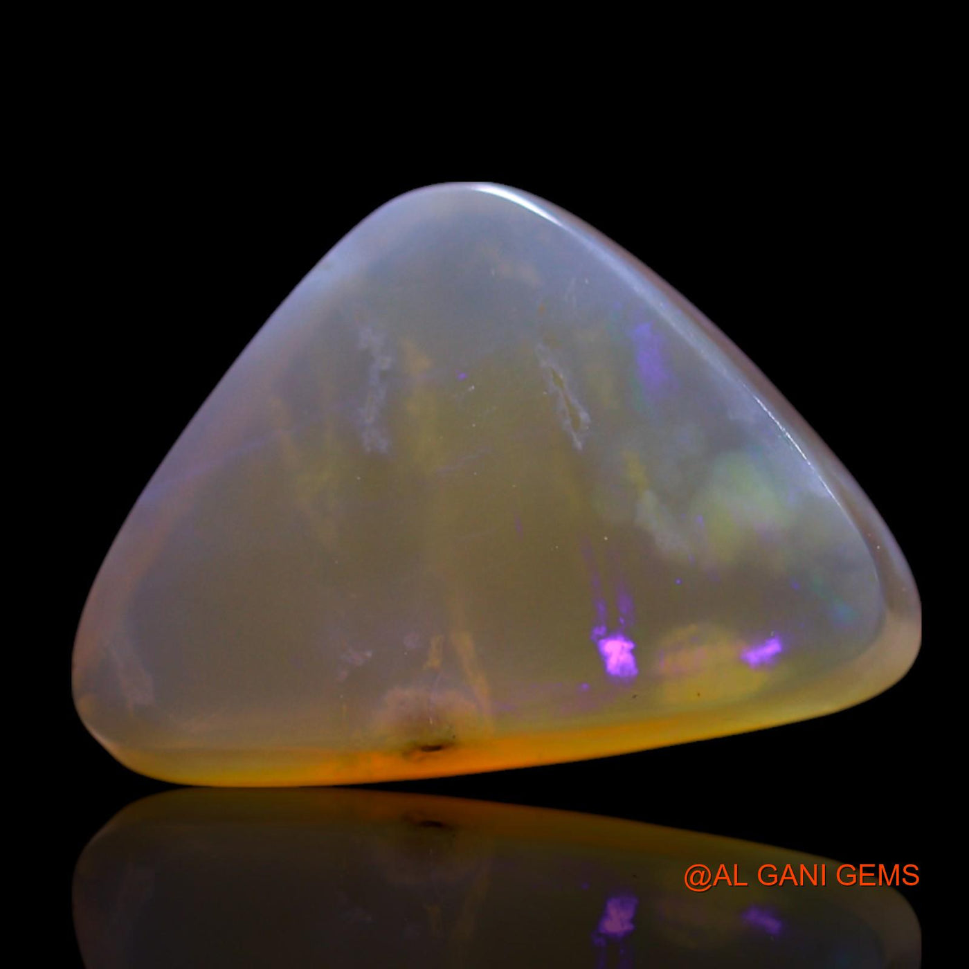5.00 Cts Natural Australian Fire Opal Trillion Cabochon Loose Gemstone For Jewelry 15x10x5 mm AG-577