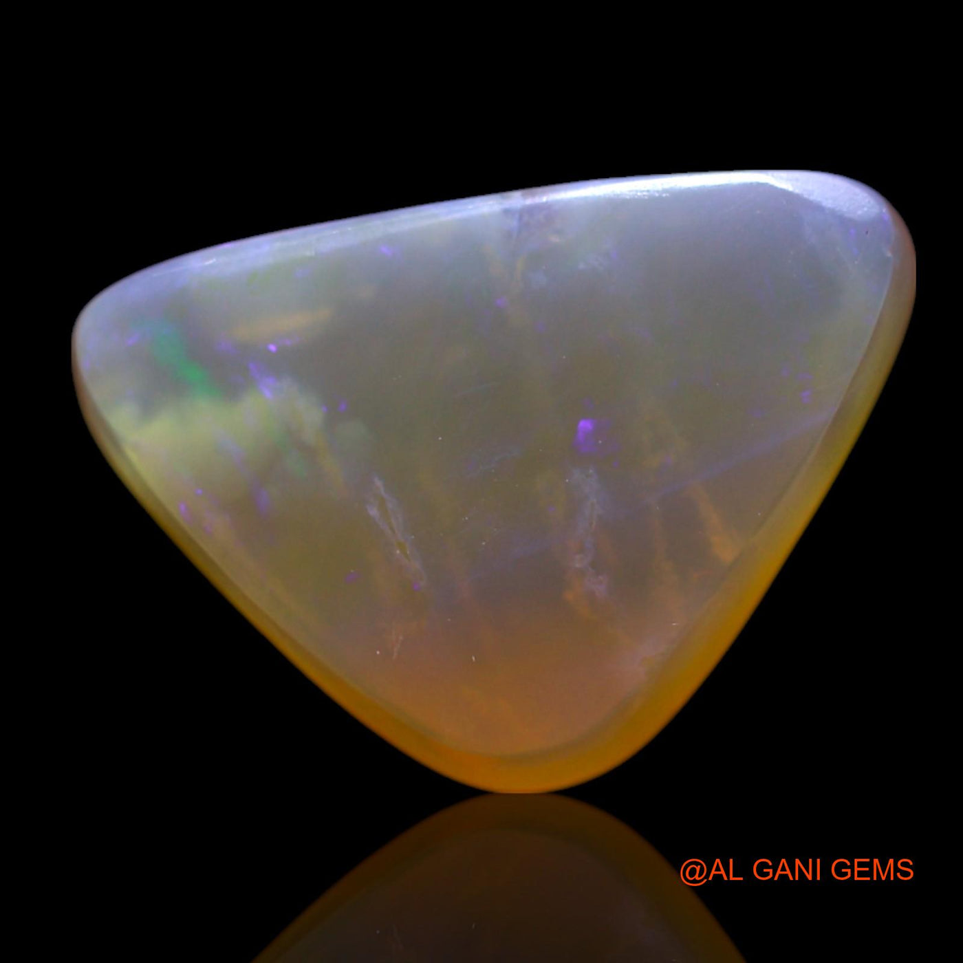 5.00 Cts Natural Australian Fire Opal Trillion Cabochon Loose Gemstone For Jewelry 15x10x5 mm AG-577