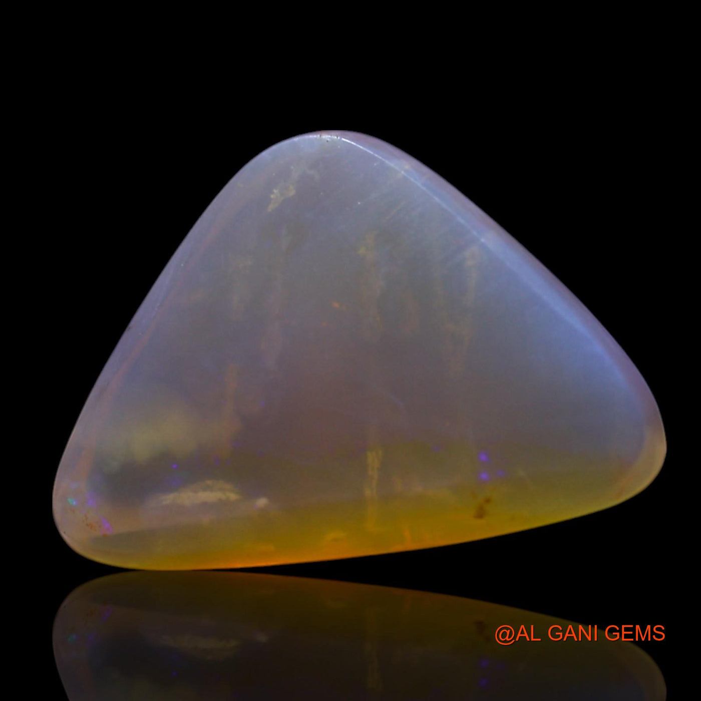 5.00 Cts Natural Australian Fire Opal Trillion Cabochon Loose Gemstone For Jewelry 15x10x5 mm AG-577