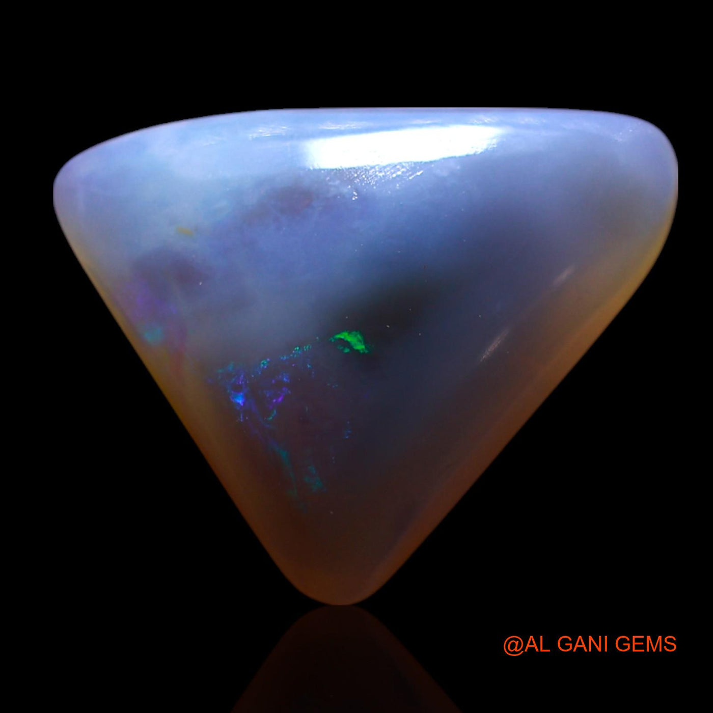 Natural Untreated Fire Opal Loose Gemstone Trillion Cabochon From Australia 3.00 Cts 14x11x4 mm AG-581