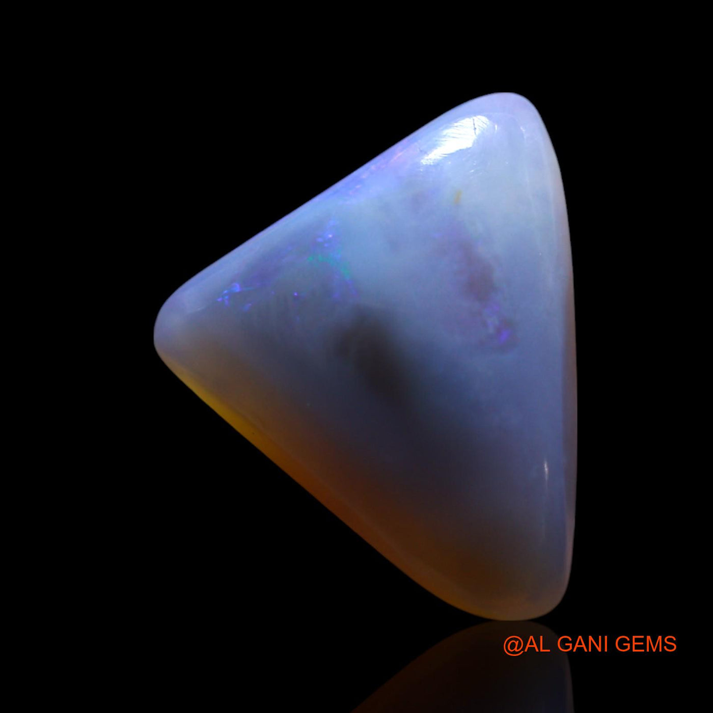 Natural Untreated Fire Opal Loose Gemstone Trillion Cabochon From Australia 3.00 Cts 14x11x4 mm AG-581