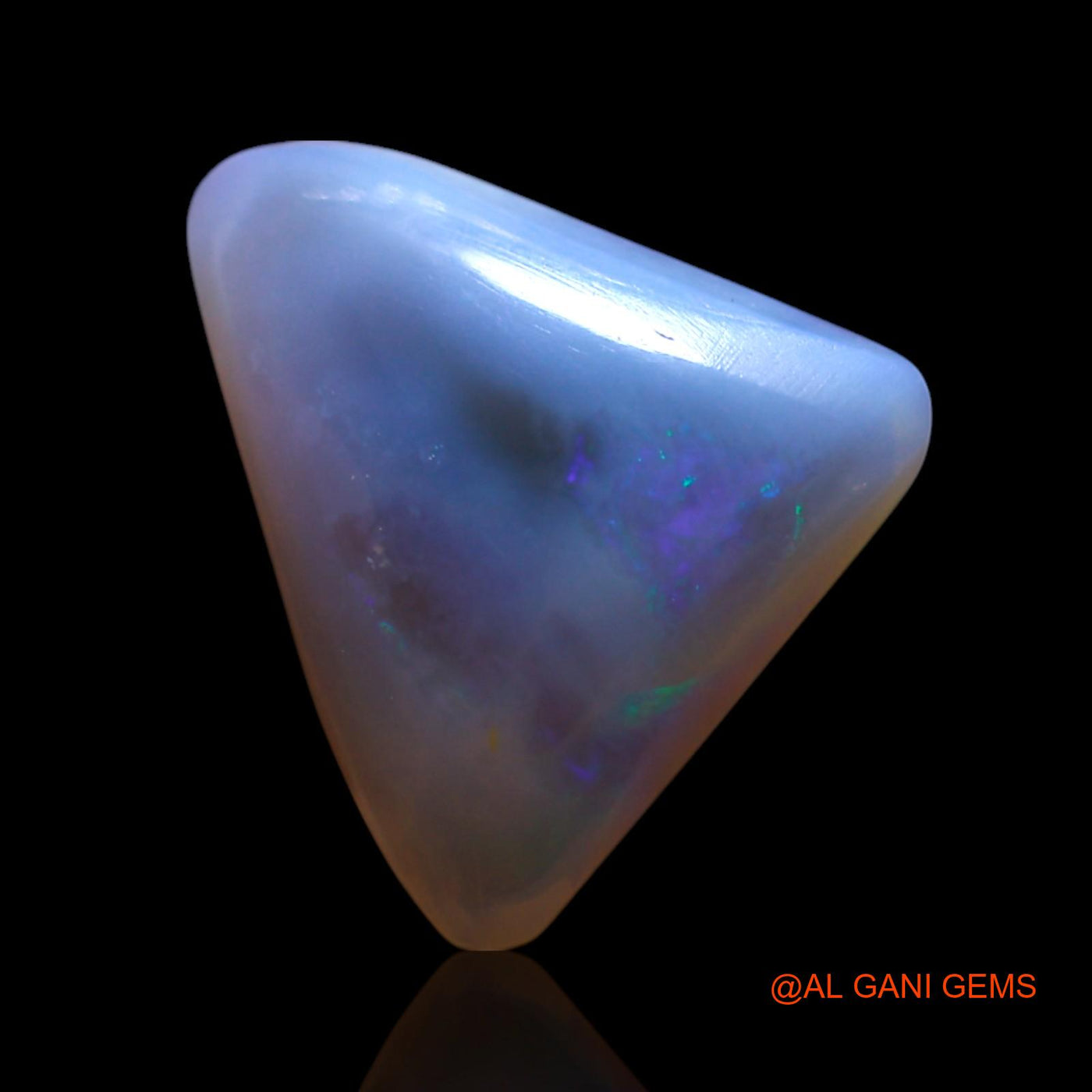 Natural Untreated Fire Opal Loose Gemstone Trillion Cabochon From Australia 3.00 Cts 14x11x4 mm AG-581
