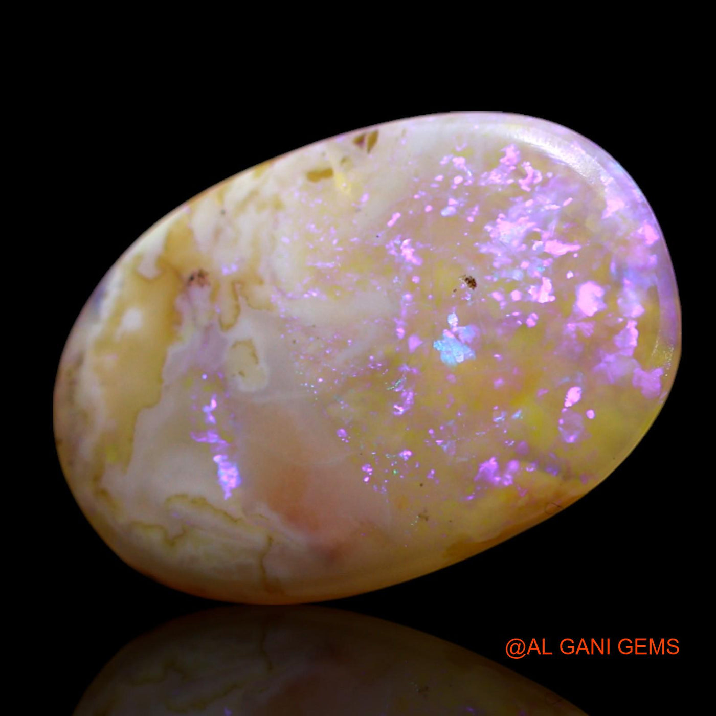 3.00 Cts Natural Australian Fire Opal Loose Gemstone Oval Cabochon 15x10x2 mm AG-583