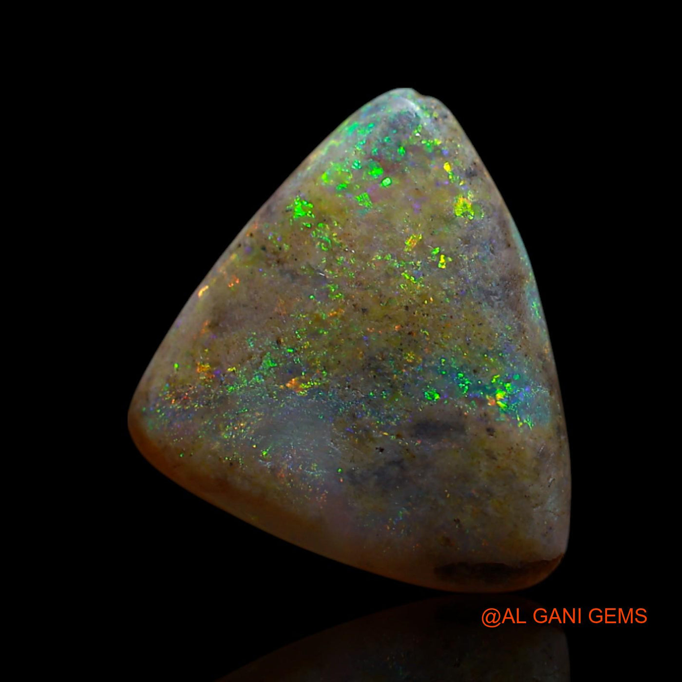 3.00 Cts Natural Australian Fire Opal Loose Gemstone Trillion Cabochon 13x12x3 mm AG-585