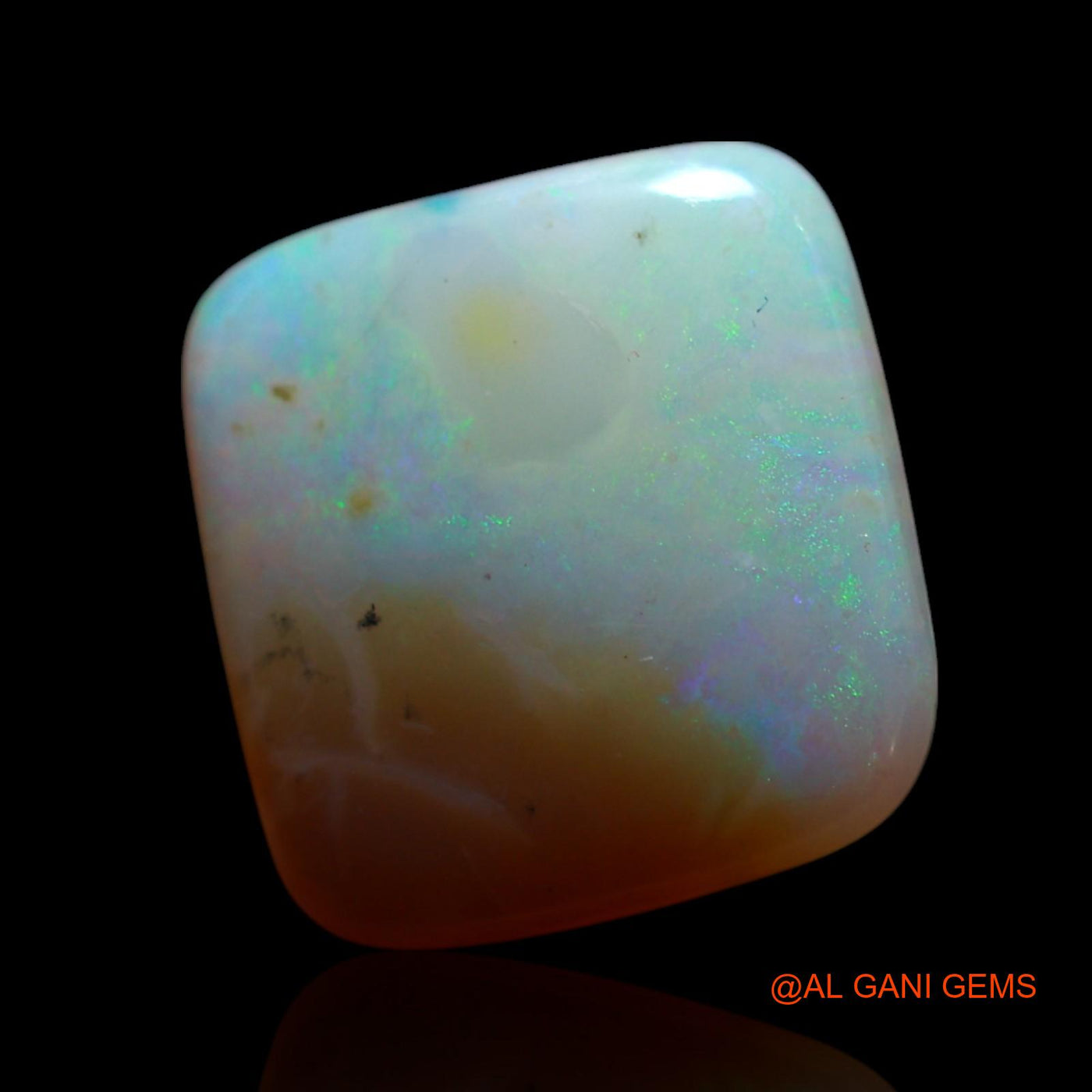 Natural Untreated Fire Opal Loose Gemstone Square Cabochon From Australia 4.00 Cts 11x11x4 mm AG-589
