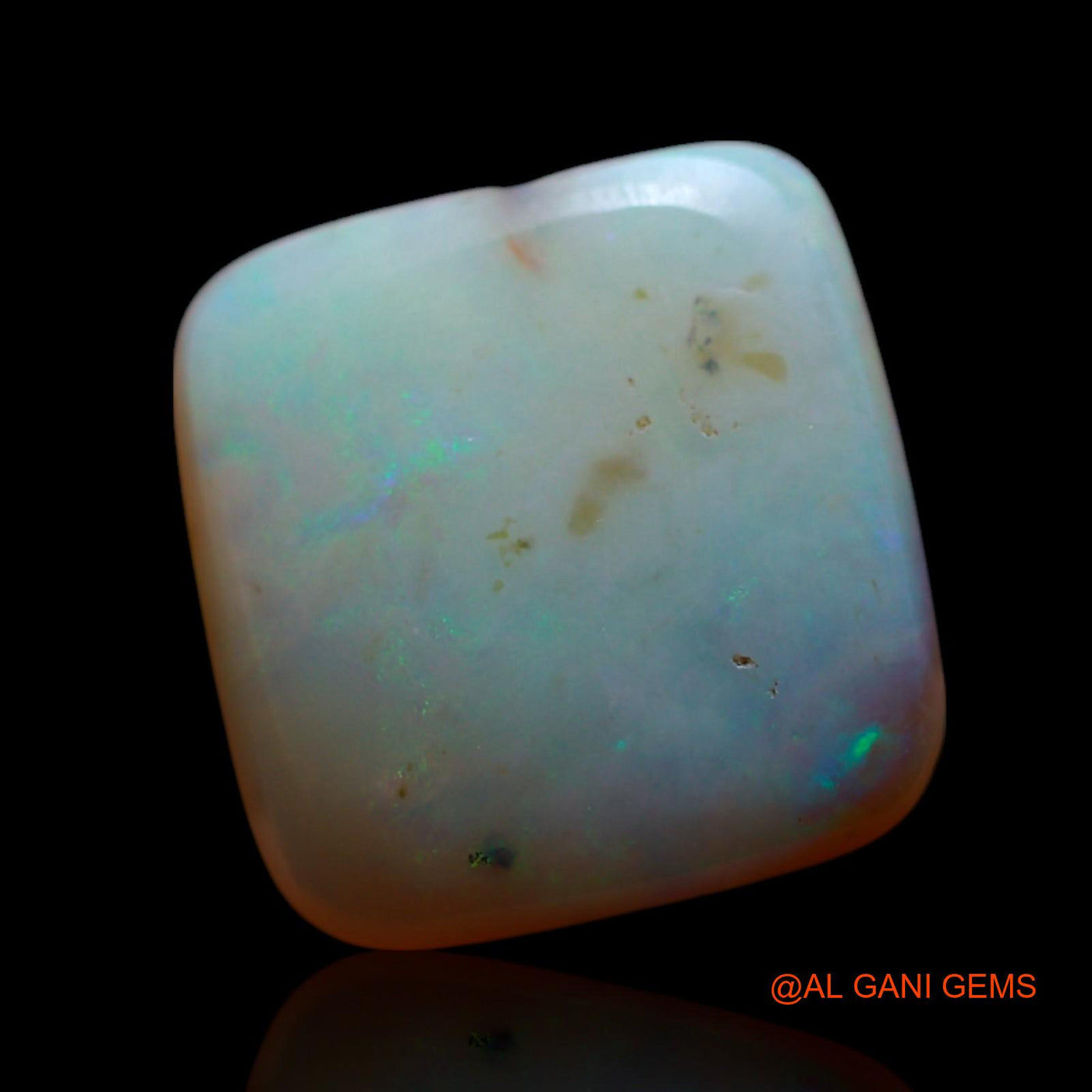 Natural Untreated Fire Opal Loose Gemstone Square Cabochon From Australia 4.00 Cts 11x11x4 mm AG-589