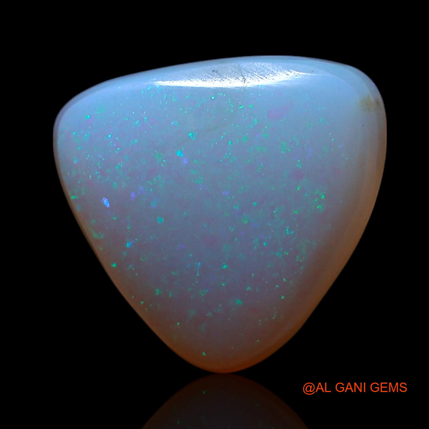 Natural Untreated Fire Opal Loose Gemstone Trillion Cabochon From Australia 4.00 Cts 11x10x5 mm AG-599
