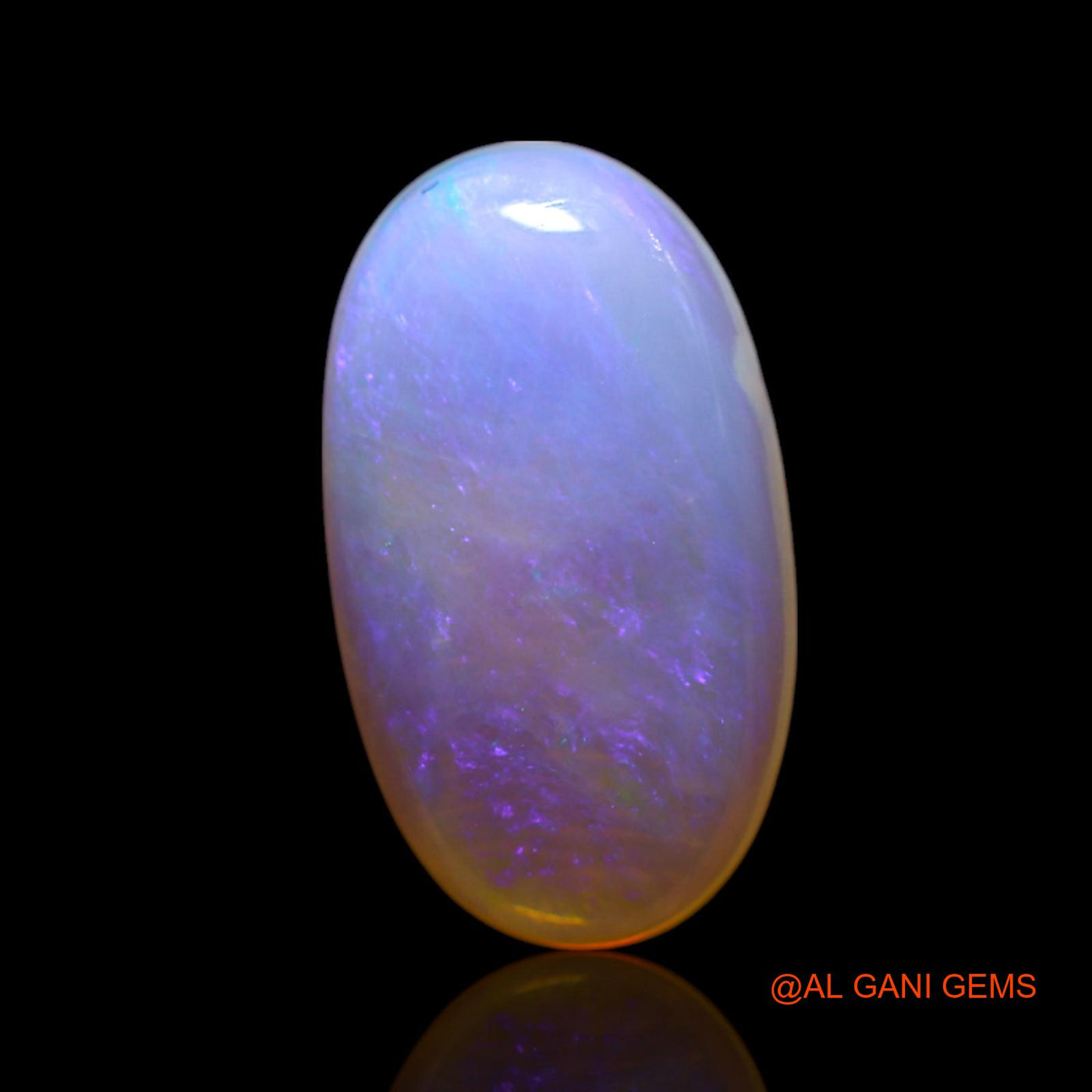 Natural Fire Opal Gemstone 1.45 Cts Loose Oval Cabochon From Australia 12x7x2 mm AG-59
