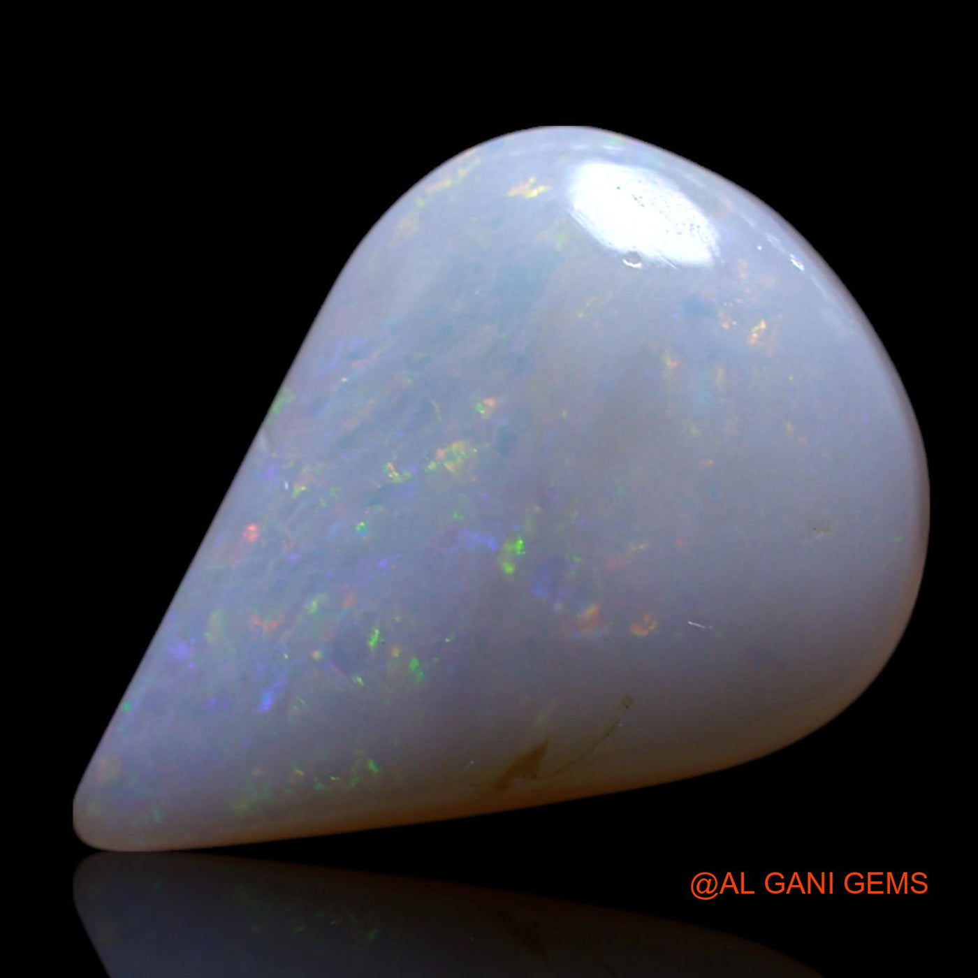 2.00 Cts Natural Australian Fire Opal Pear Cabochon Loose Gemstone For Jewelry 13x9x3 mm AG-5