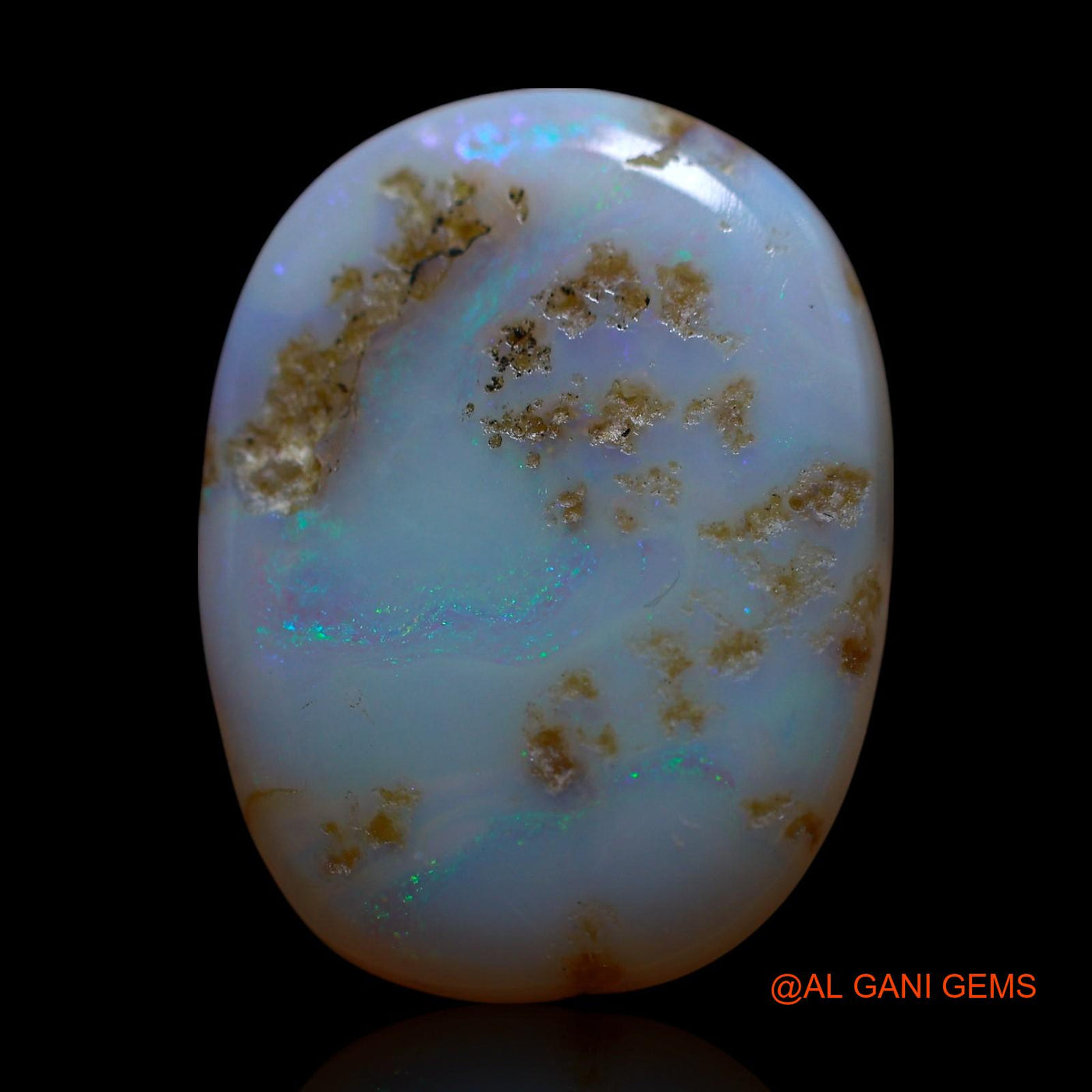 Natural Fire Opal Gemstone 13.00 Cts Loose Oval Cabochon From Australia 21x16x5 mm AG-601