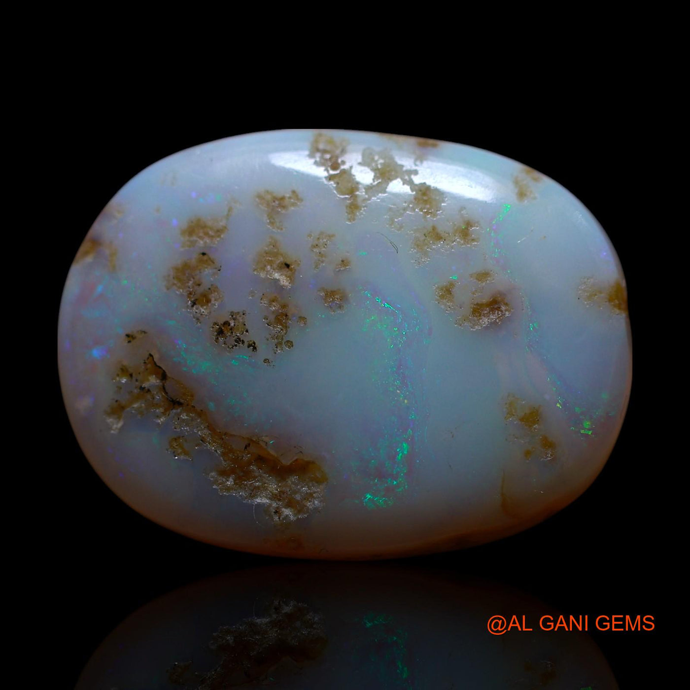 Natural Fire Opal Gemstone 13.00 Cts Loose Oval Cabochon From Australia 21x16x5 mm AG-601