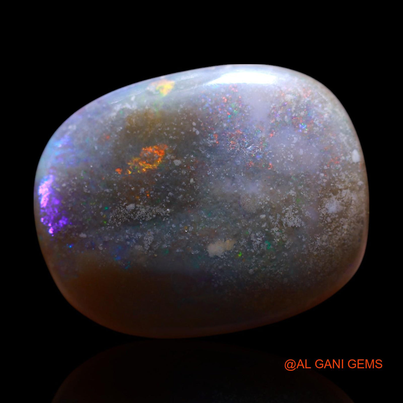 8.00 Cts Natural Australian Fire Opal Loose Gemstone Oval Cabochon 18x14x5 mm AG-608