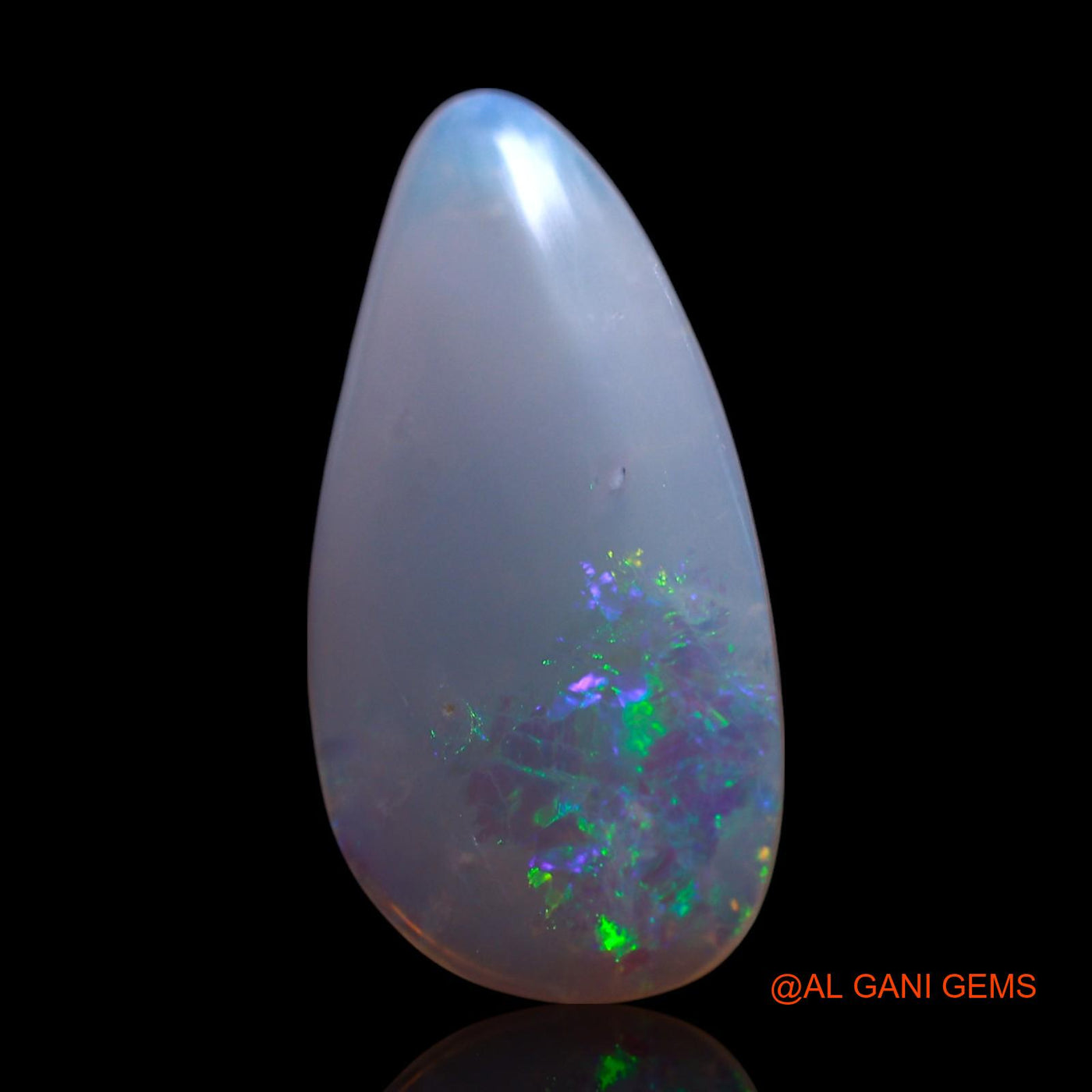 2.00 Cts Natural Australian Fire Opal Fancy Cabochon Loose Gemstone For Jewelry 19x10x2 mm AG-609